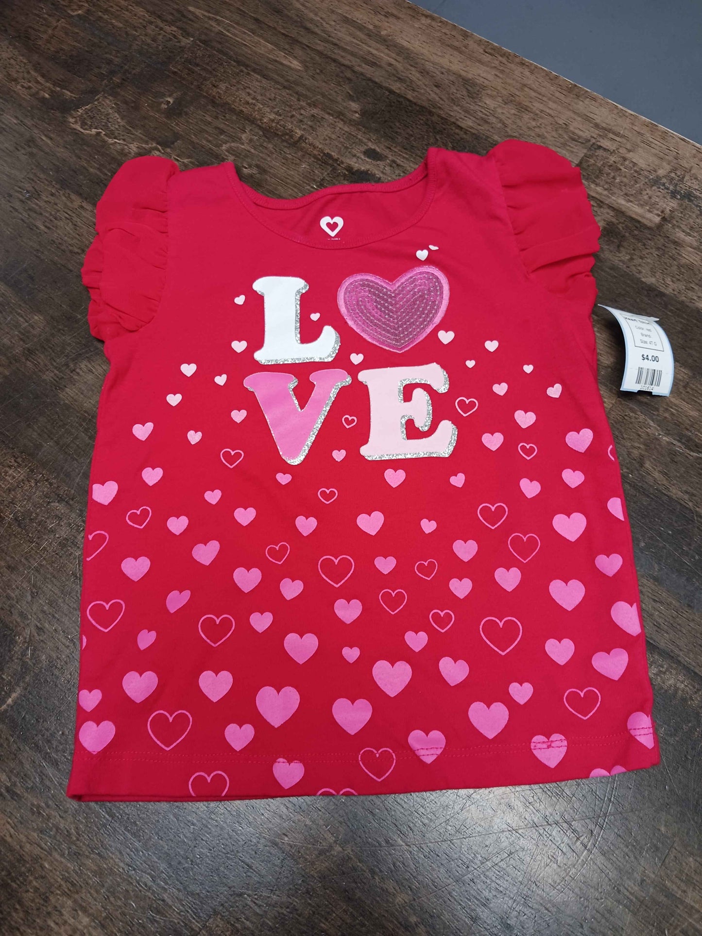 red Heart Tshirt, 4T G