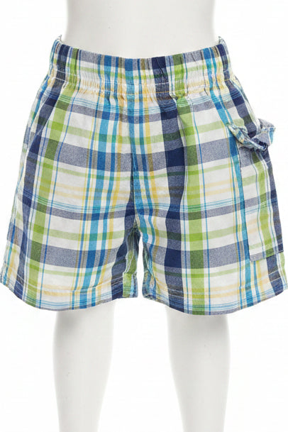 blue/green Garanimals plaid shorts 3-6m, 3M B