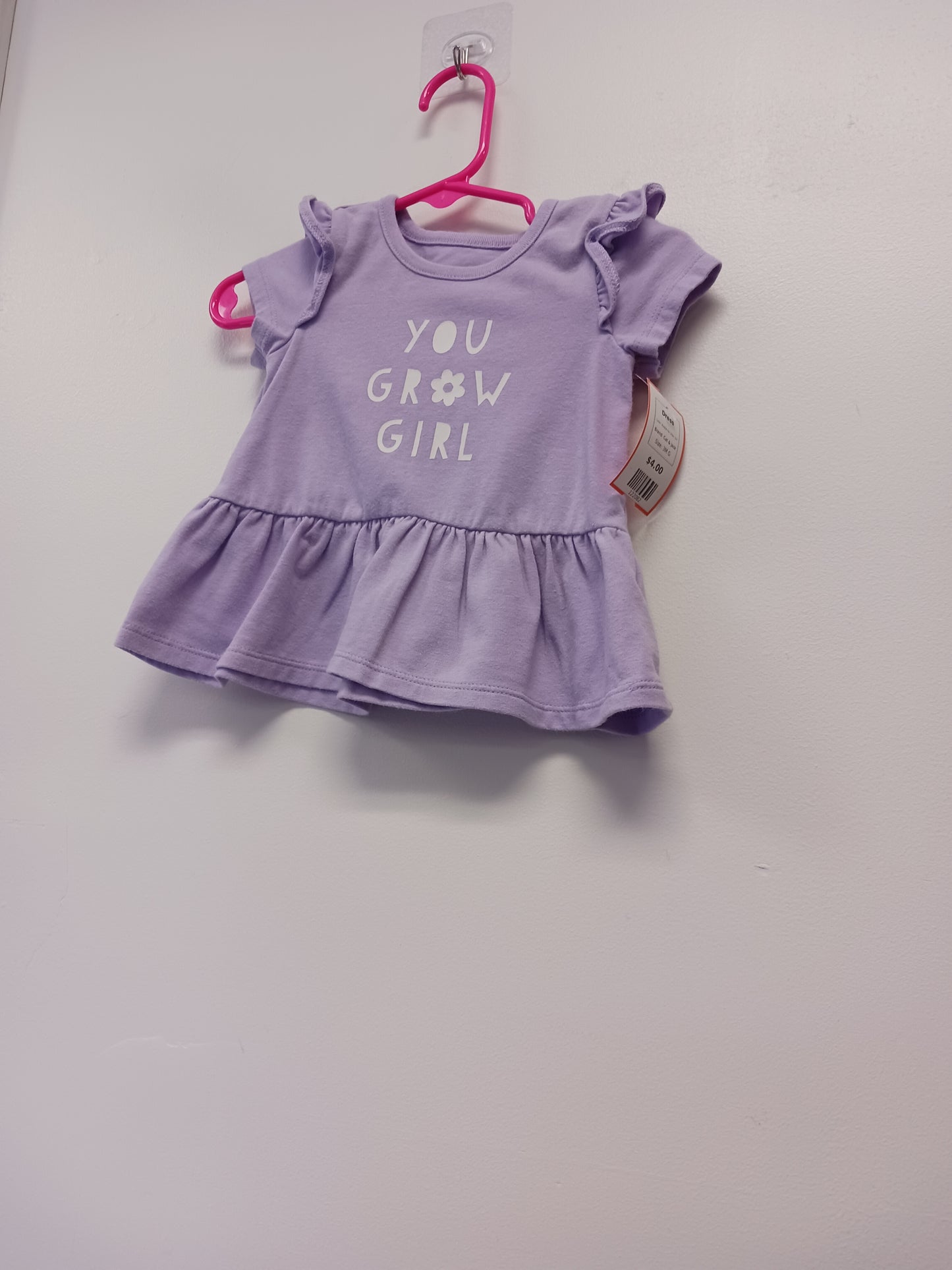 Purple You Grow Girl Cat & Jack Dress, 3M G