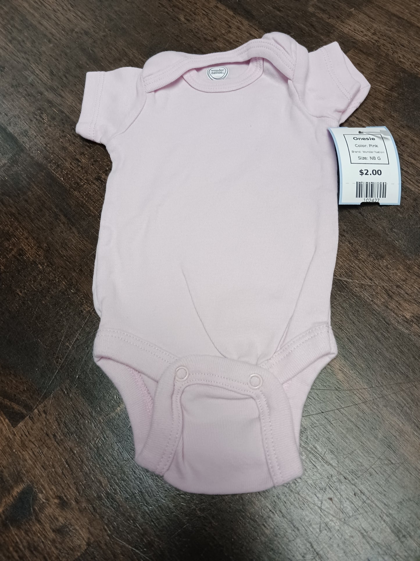 Pink Wonder Nation Onesie, NB G