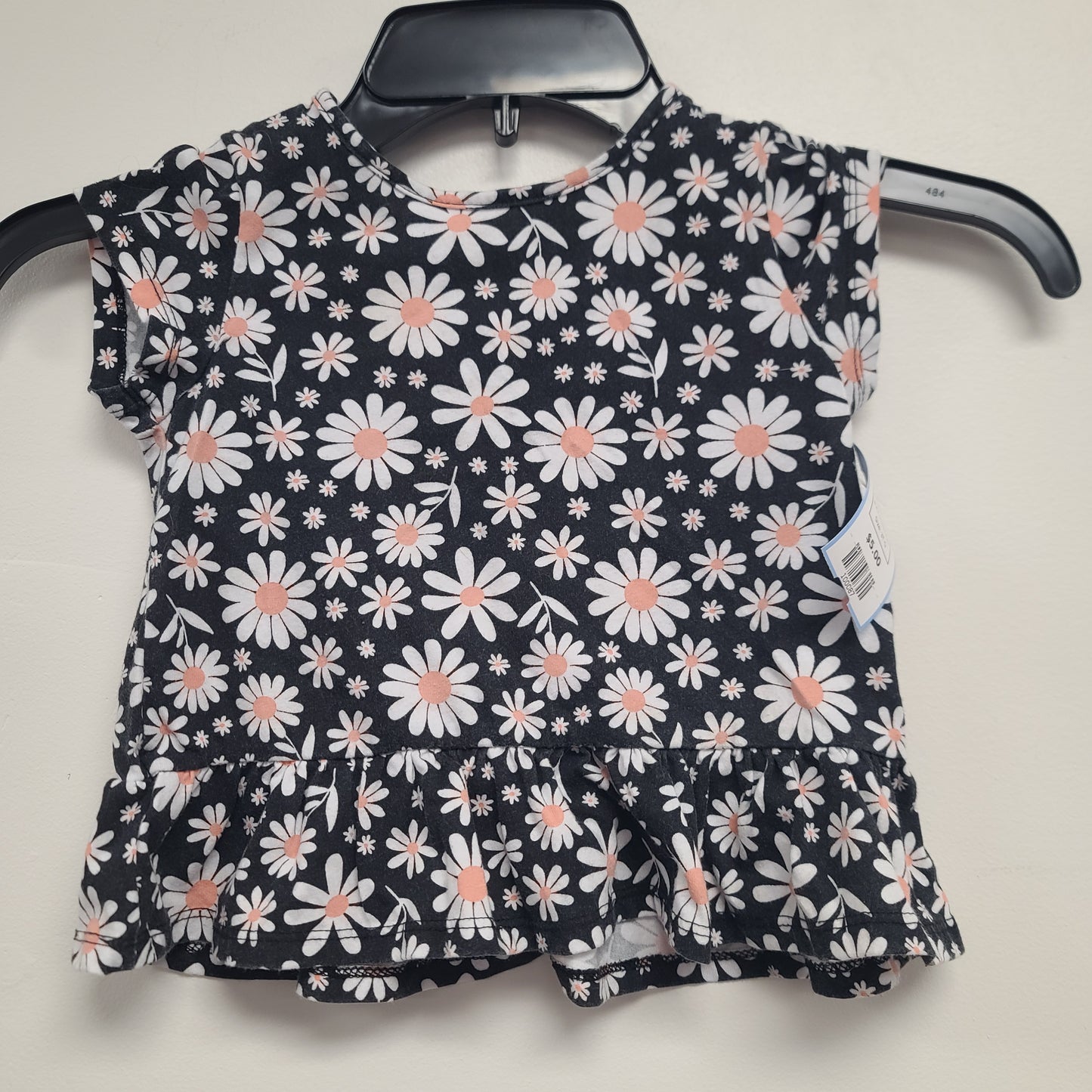 Black/White Flower Childrens Place Shirt, 3T G