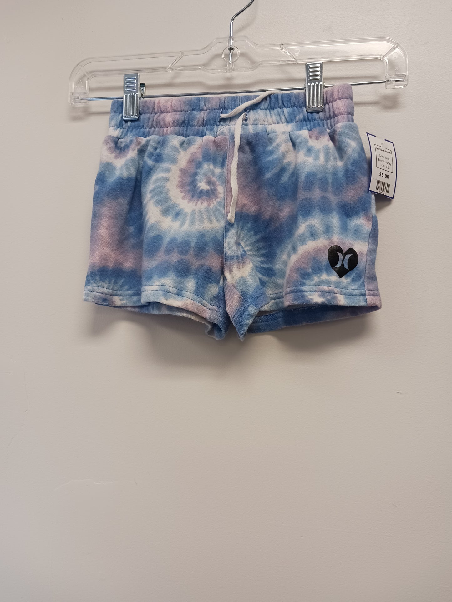 blue Hurley Tye Dyed Shorts, 6 G