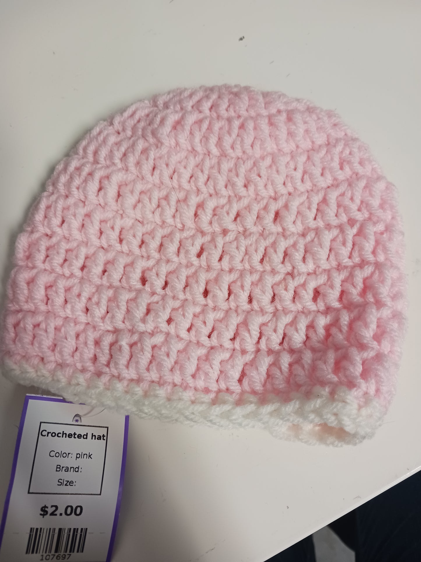 pink Crocheted hat