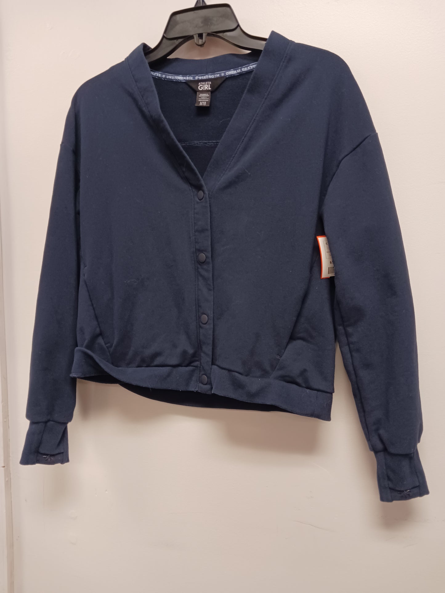 Navy Athleta Girls Cardigan, 12 G