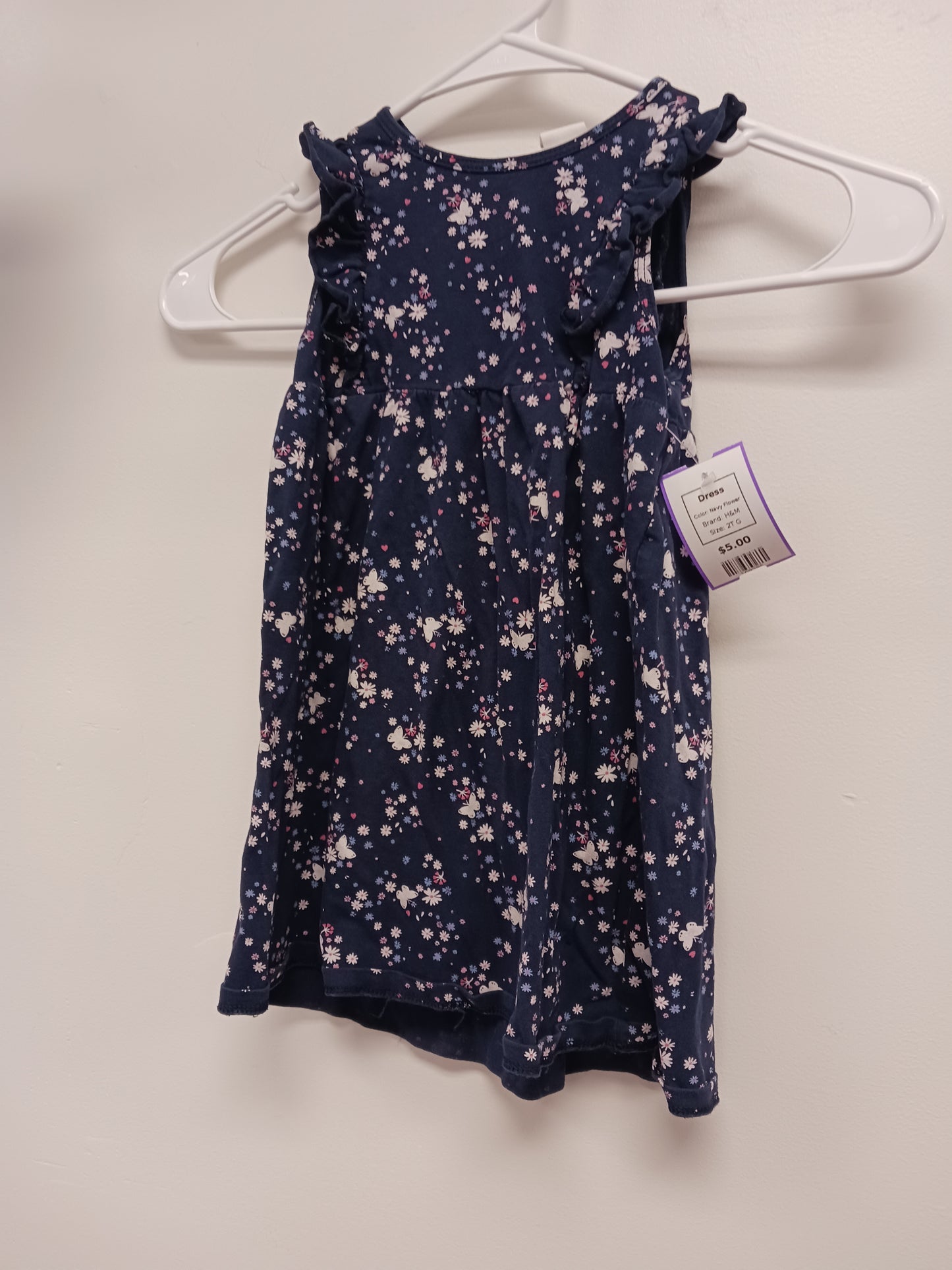 Navy Flower H&M Dress, 2T G