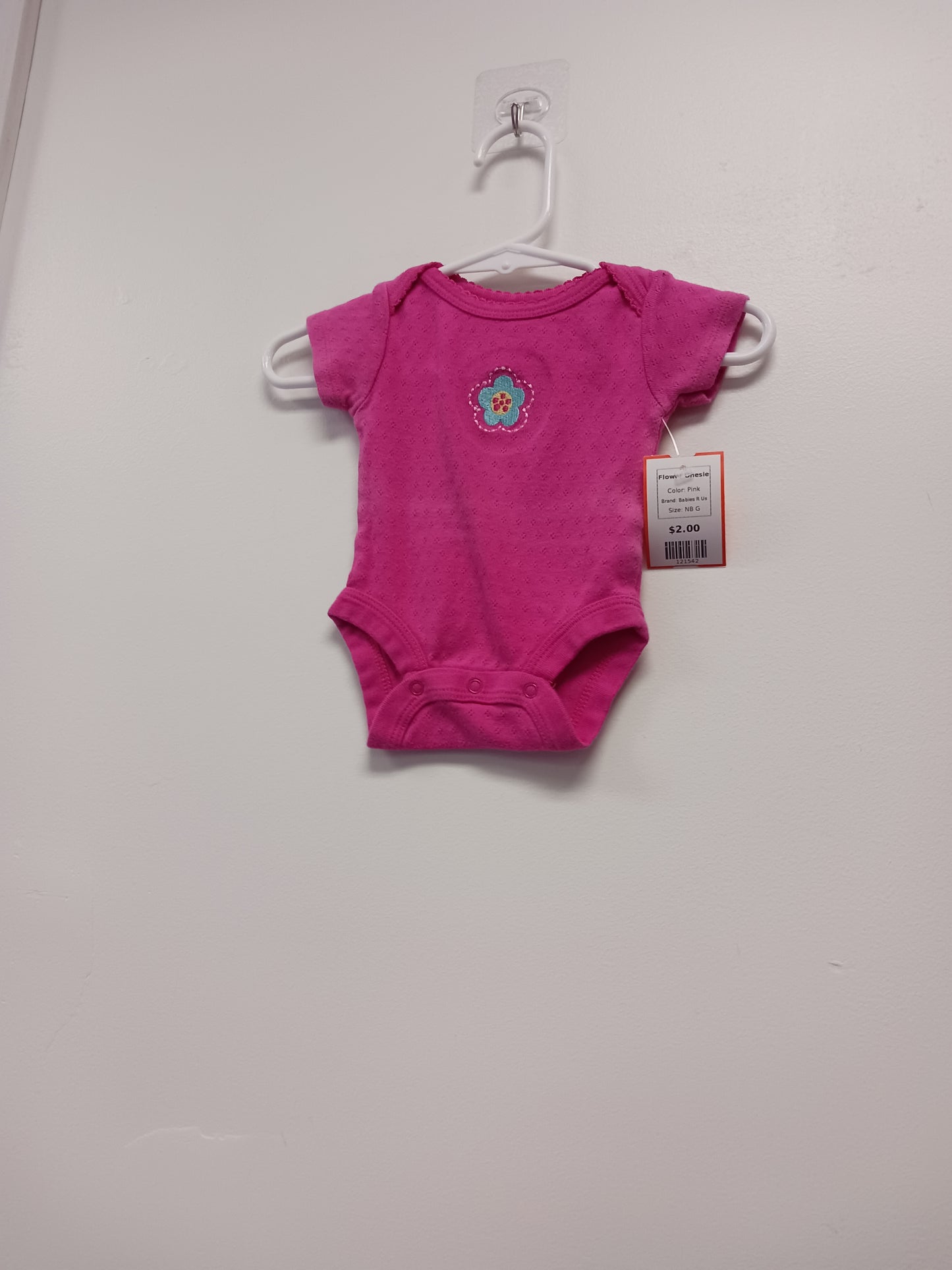 Pink Babies R Us Flower Onesie, NB G