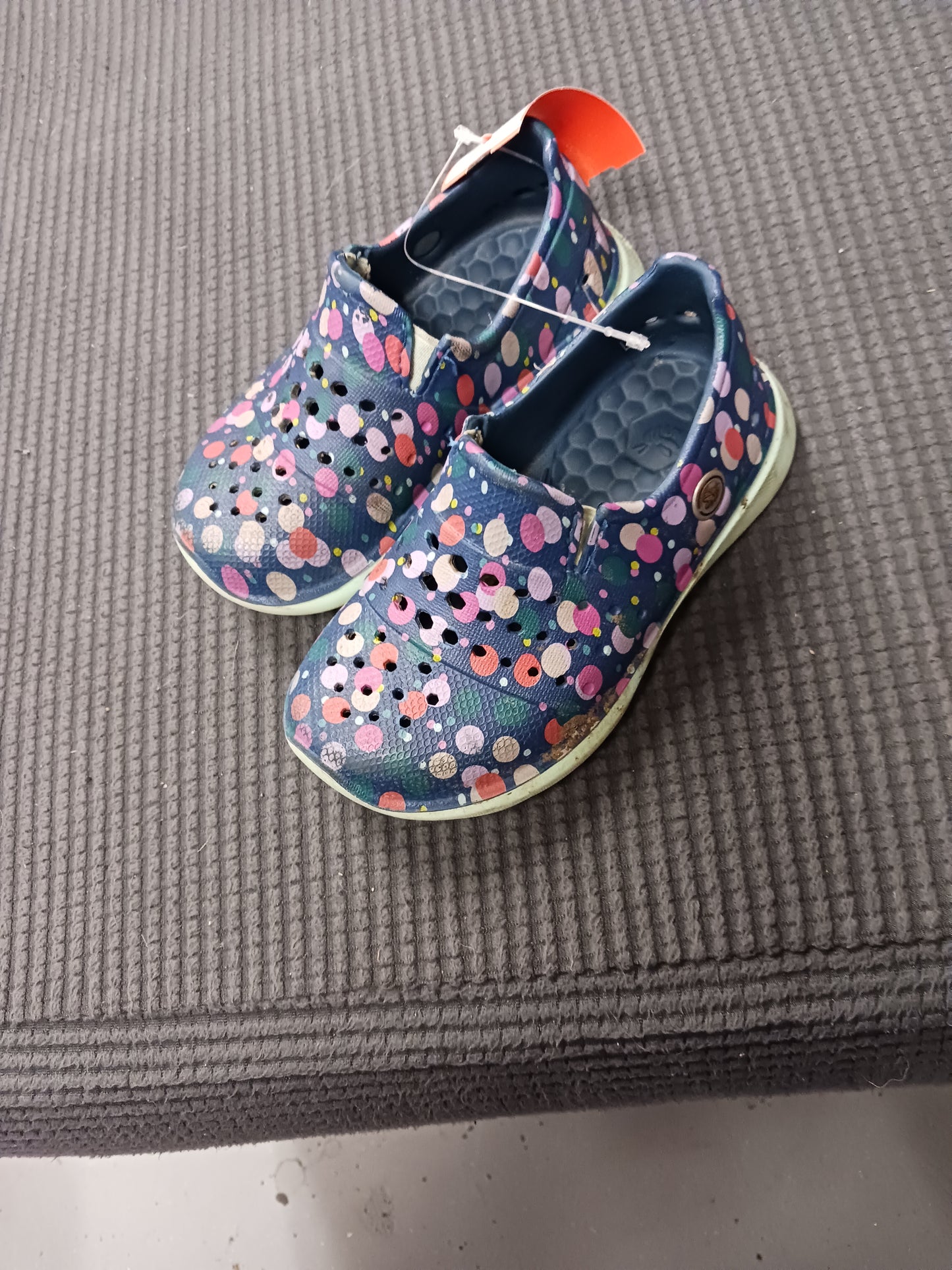 Blue Joybees Poka Dot Slip Ons, 8 G