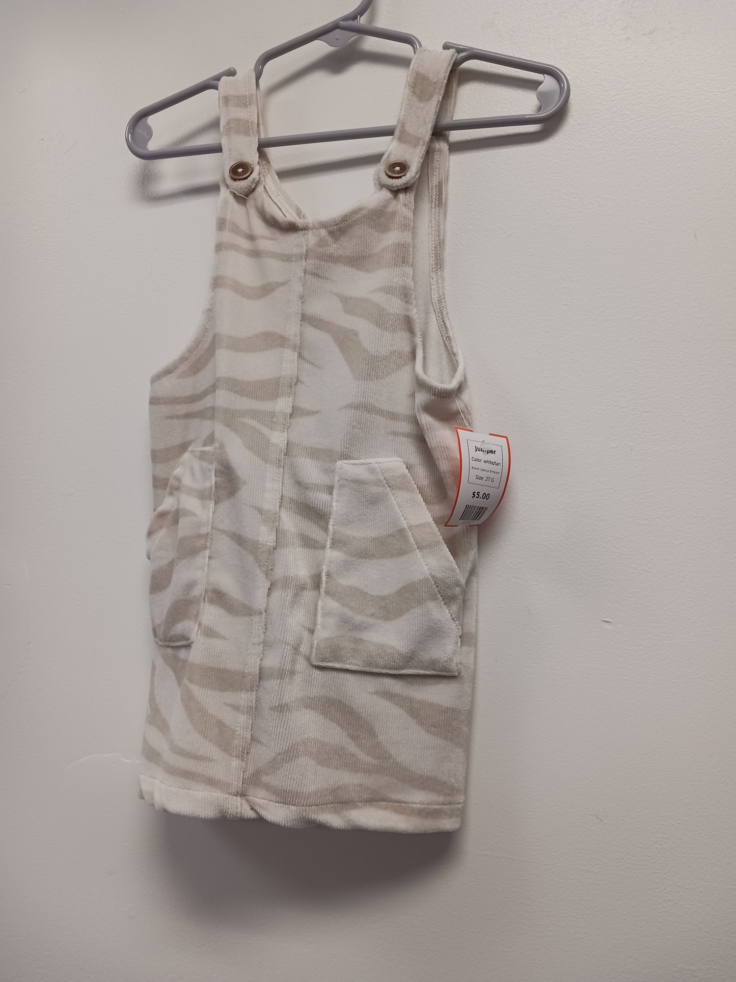 white/tan Jessica Simpson Jumper, 2T G