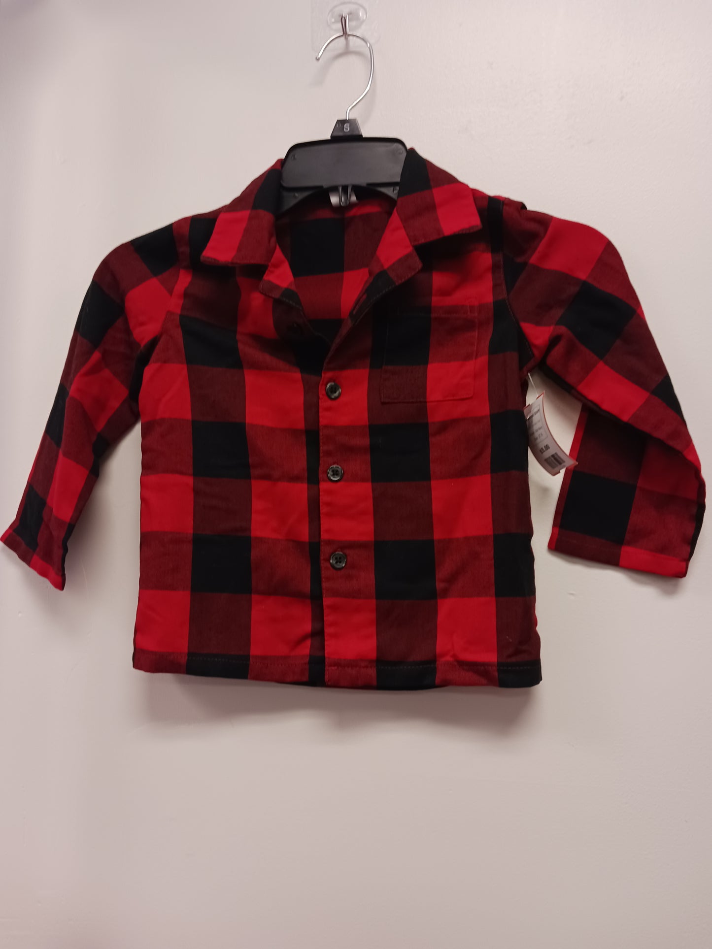 Red/Black Plaid Old Navy Flannel Shirt, 3T B