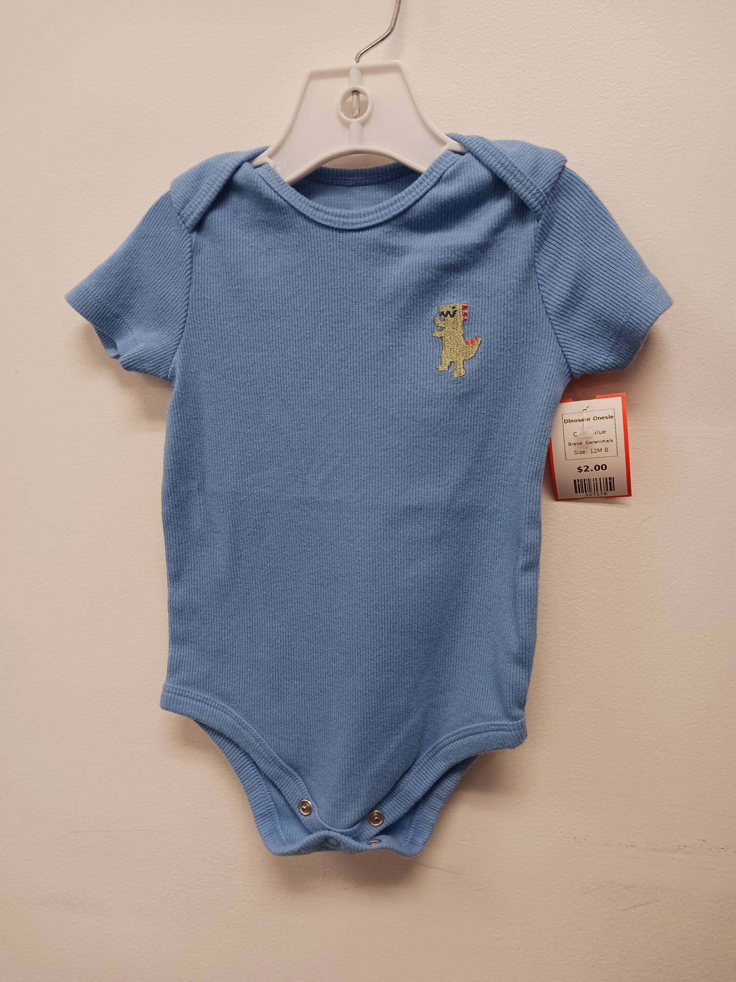Blue Garanimals Dinosaur Onesie, 12M B