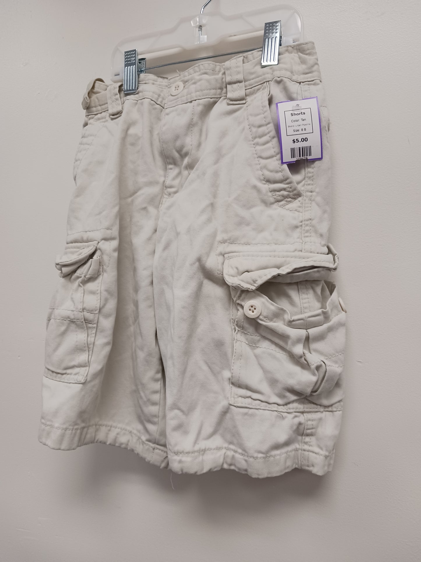 Tan Urban Pipeline Shorts, 8 B