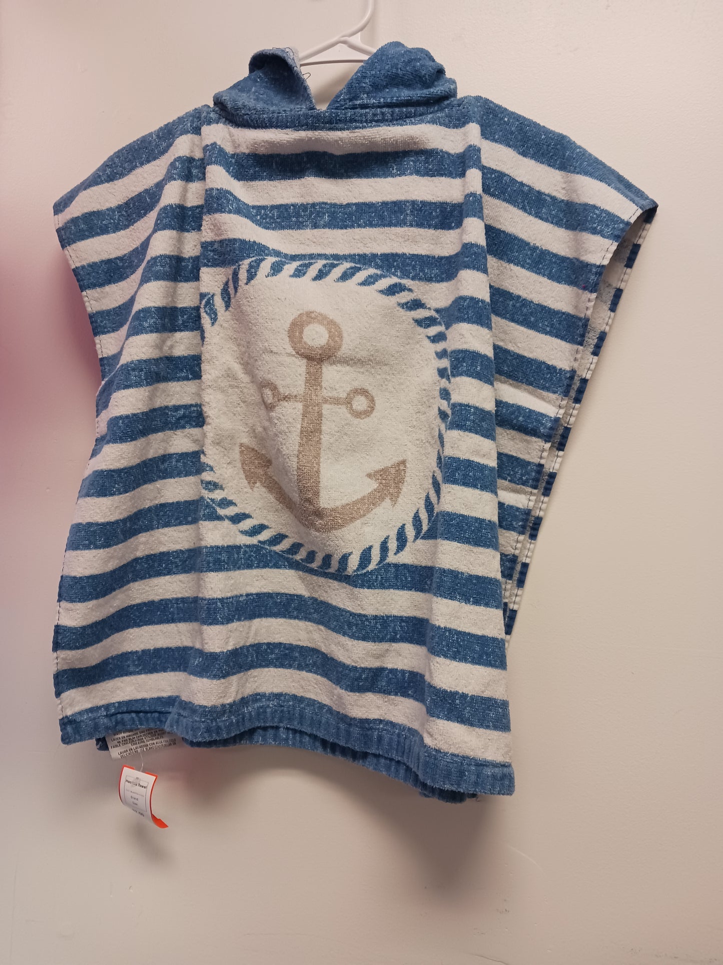 Blue/White Anchor Hooded Towel