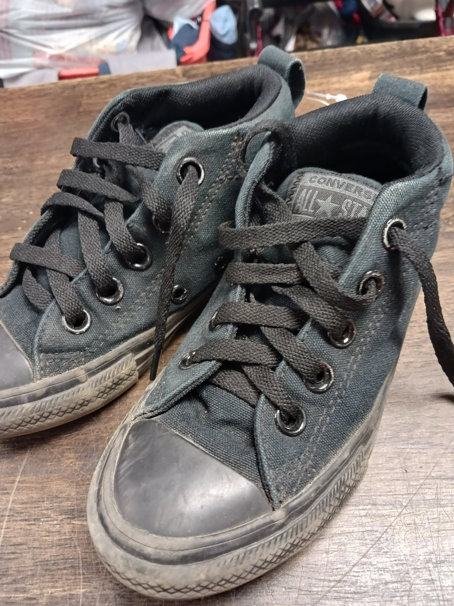 Black Converse Sneakers, 12 B