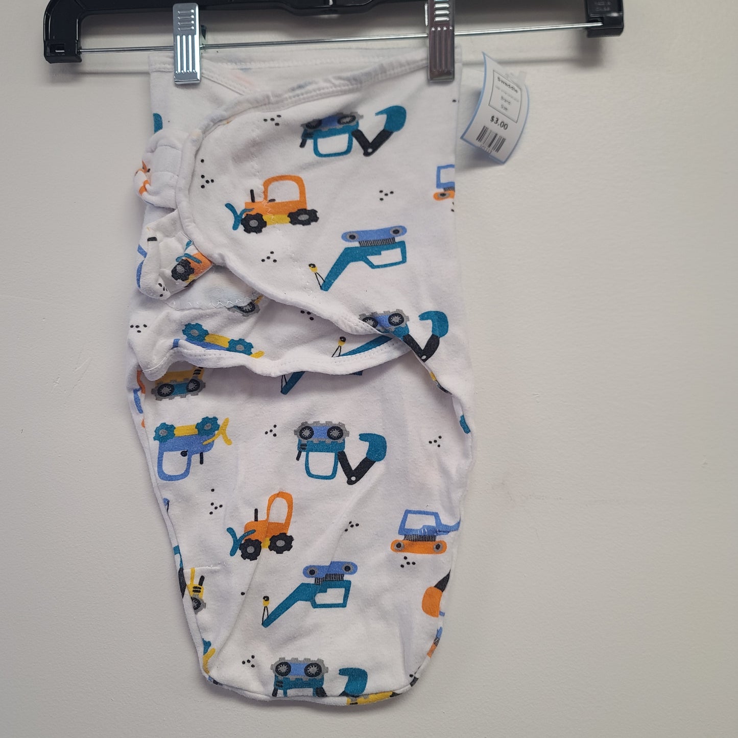 White Construction Swaddle