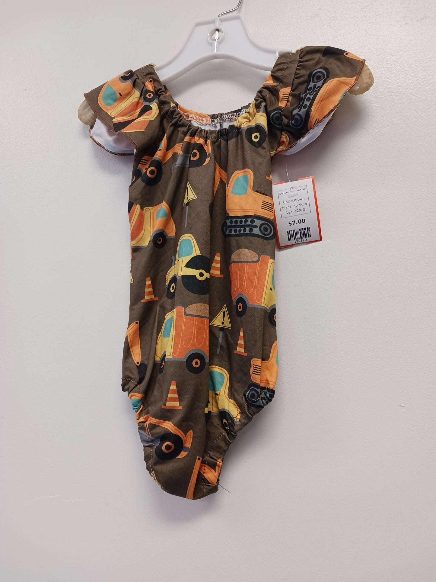 Brown Boutique Construction Bubble Suit 12/18m, 12M G