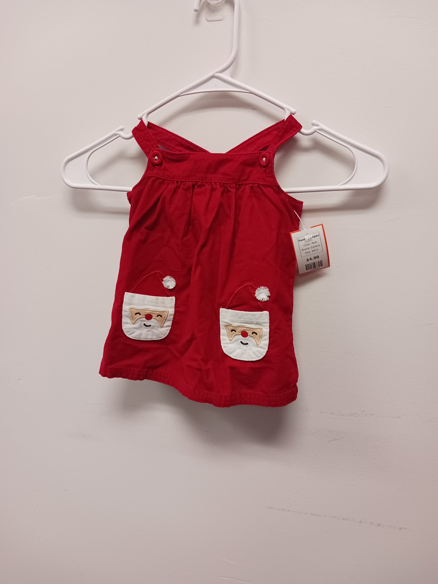Red Carters Santa Jumper, 6M G