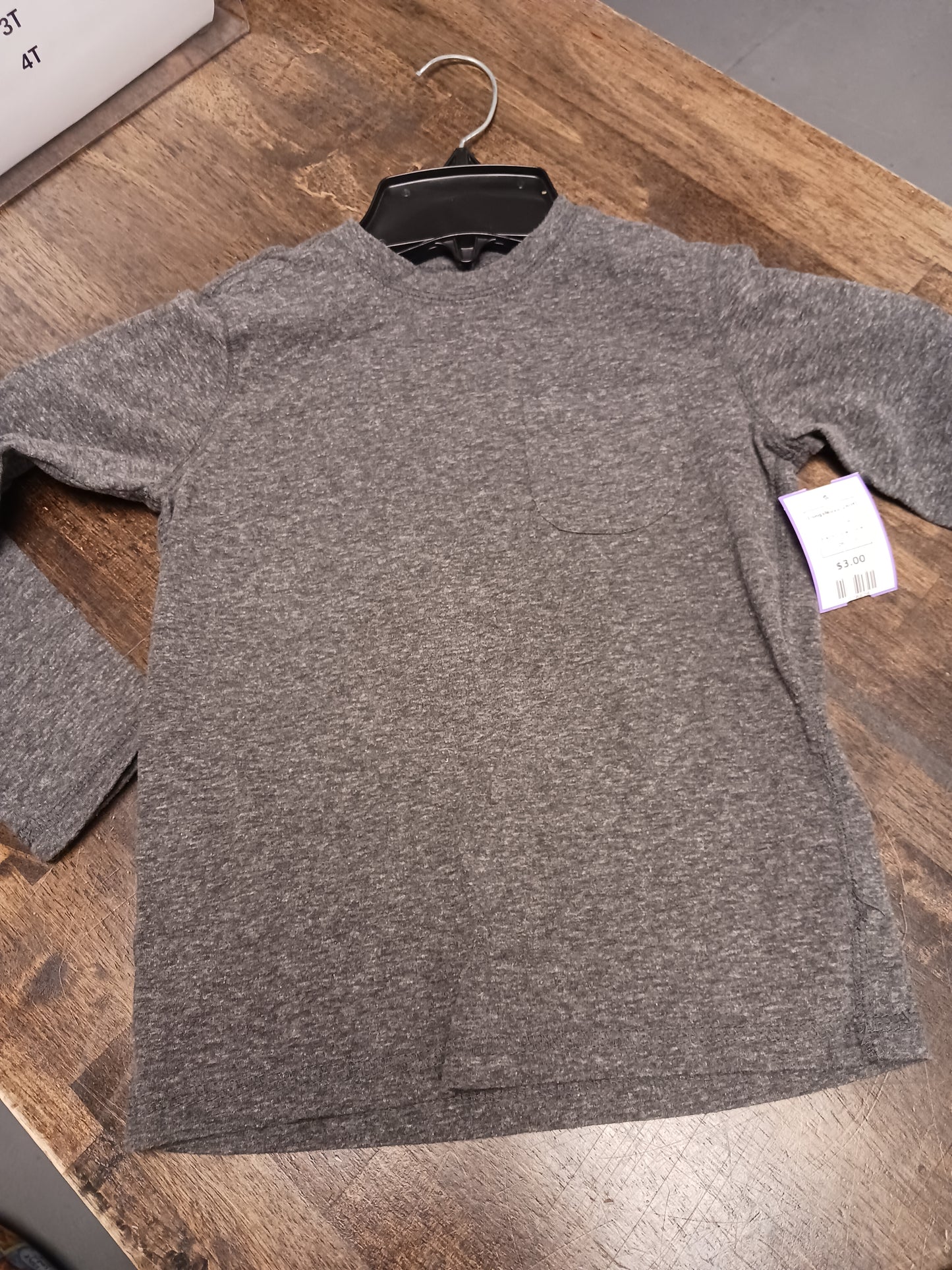 Grey Okie Dokie Longsleeve Shirt, 7 B