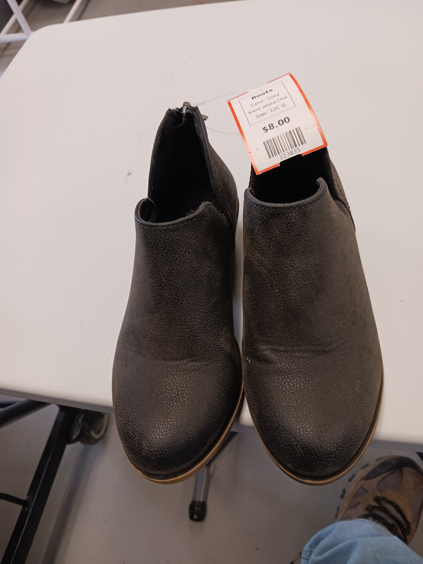 Grey Jessica Cline Boots, 12C G