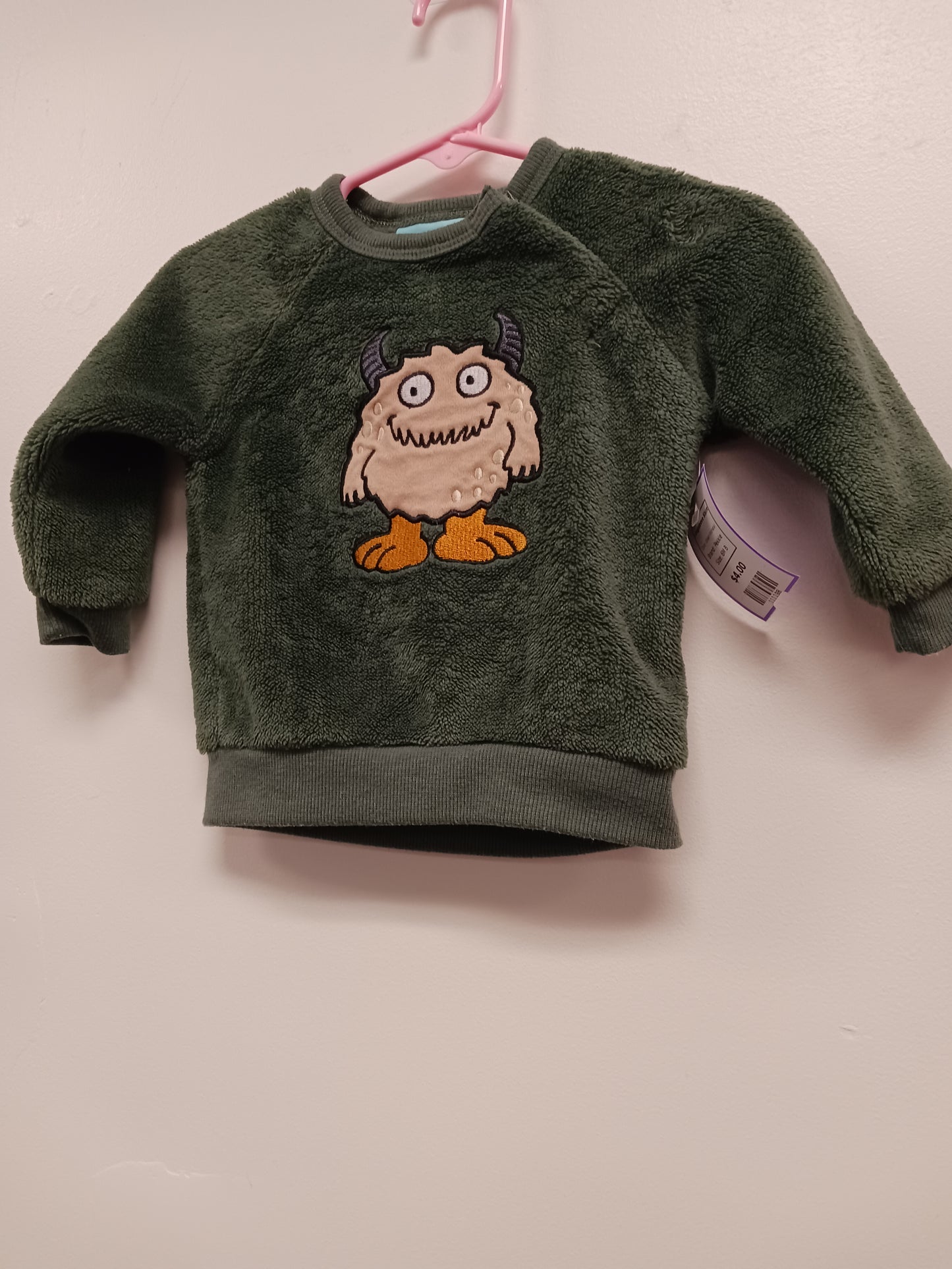 Green Monster Pekkle Longsleeve Shirt, 6M B