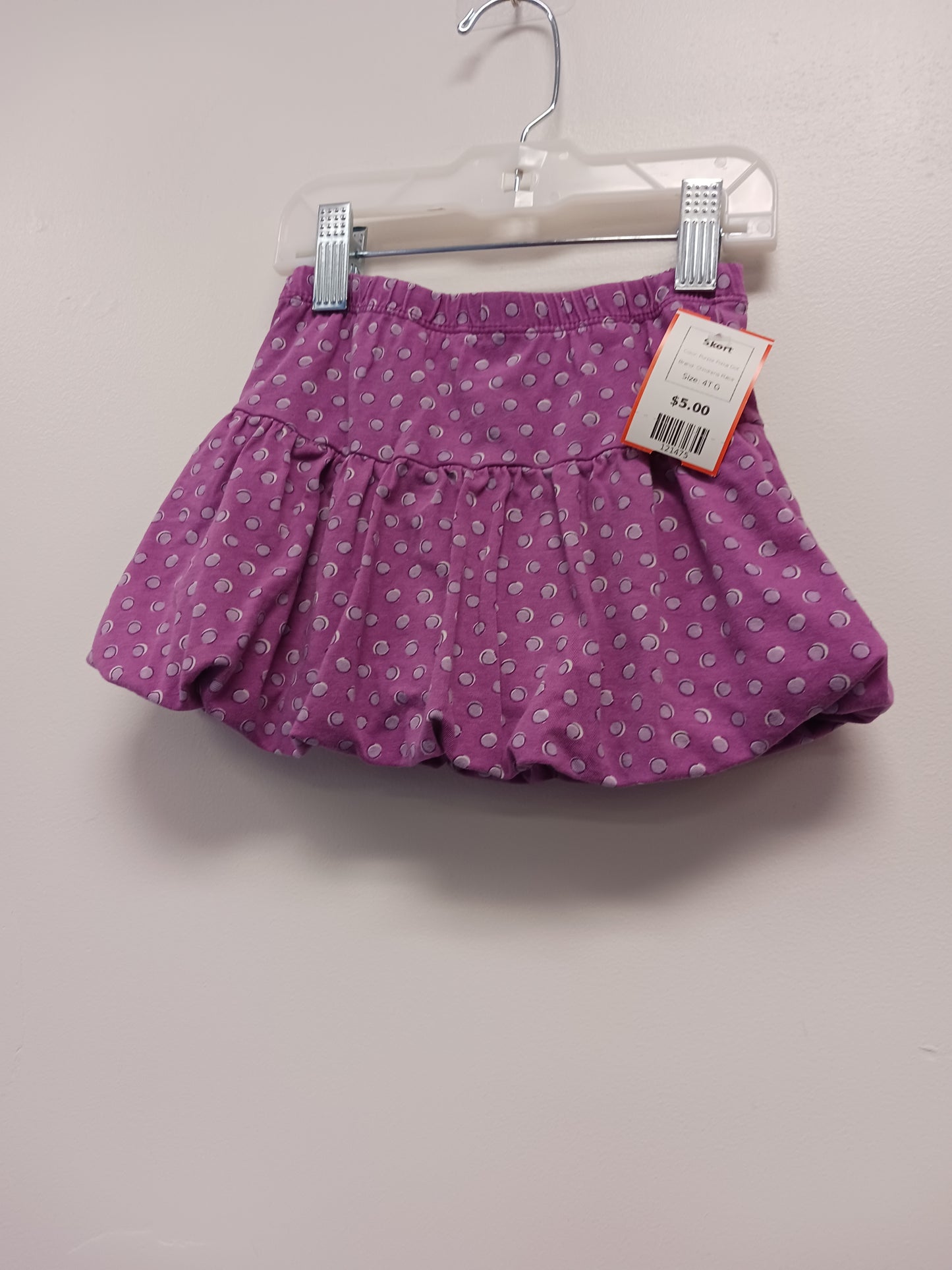 Purple Polka Dot Childrens Place Skort, 4T G