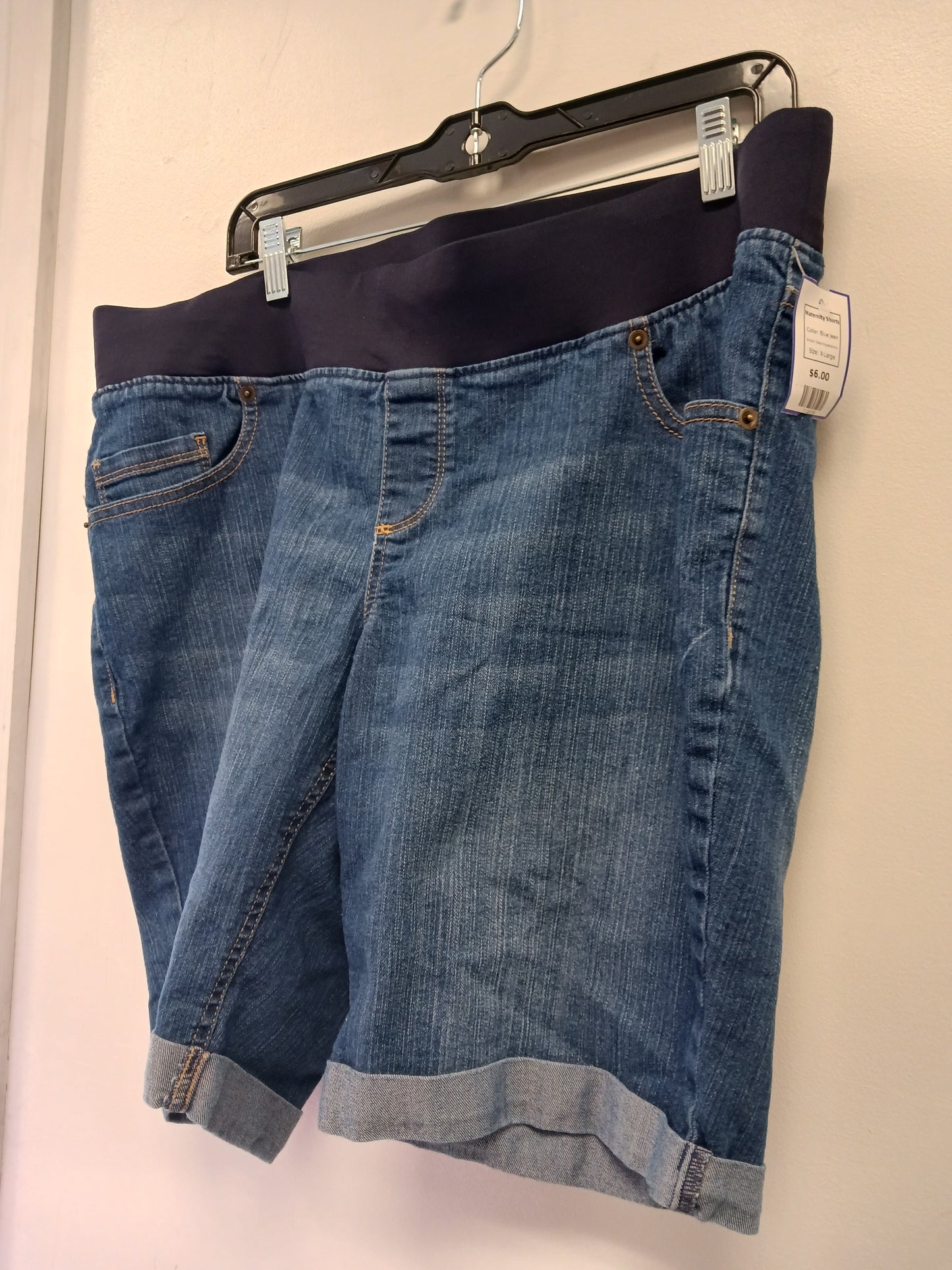 Blue Jean Great Expectations Maternity Shorts, X-Large