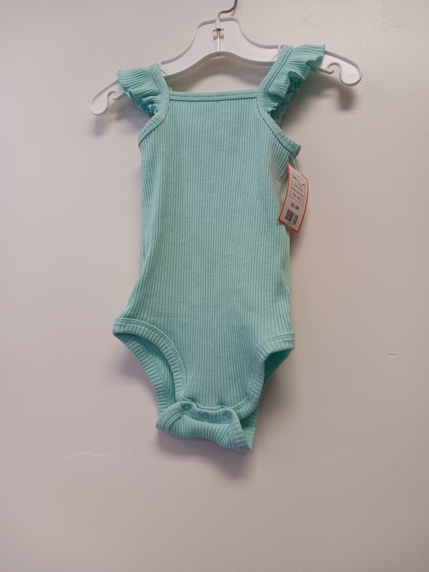 Blue Okie Dokie Tank Top Onesie, 18M G