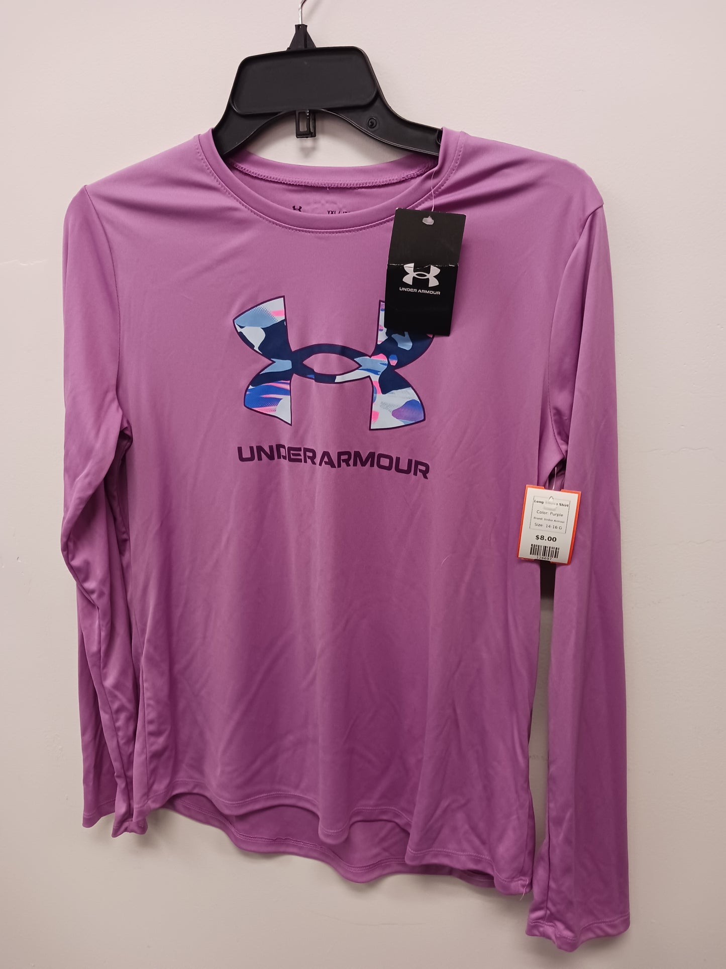Purple Under Armour Long Sleeve Shirt, 14-16 G