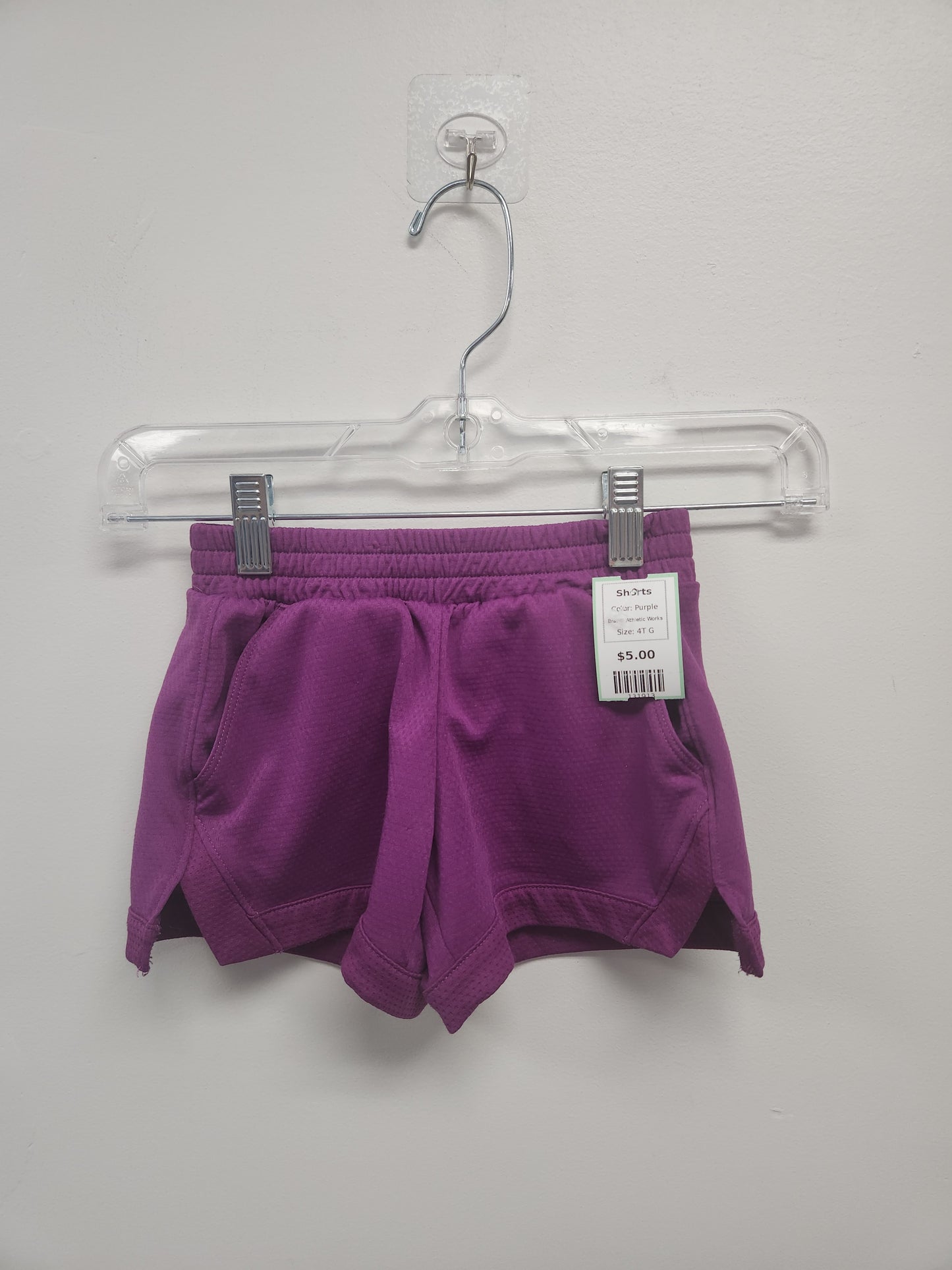 Purple Athletic Works Shorts, 4T G