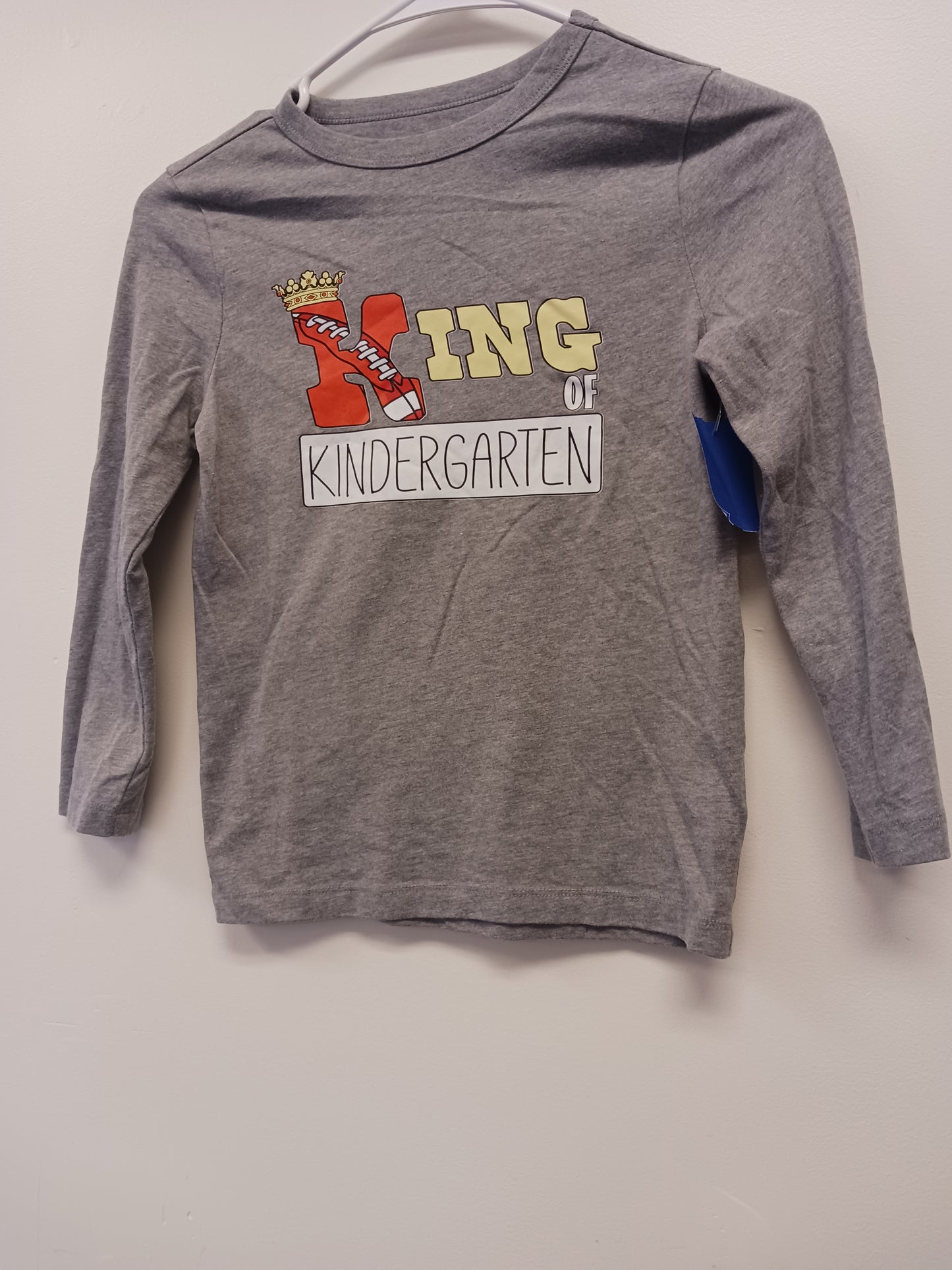 Grey King Of Kindergarten Wonder Nation Longsleeve Shirt, 6 B