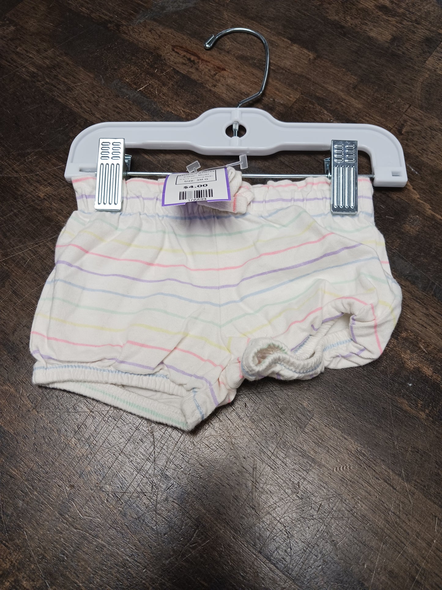 Multi Jumping Bean Striped Shorts, 3M G