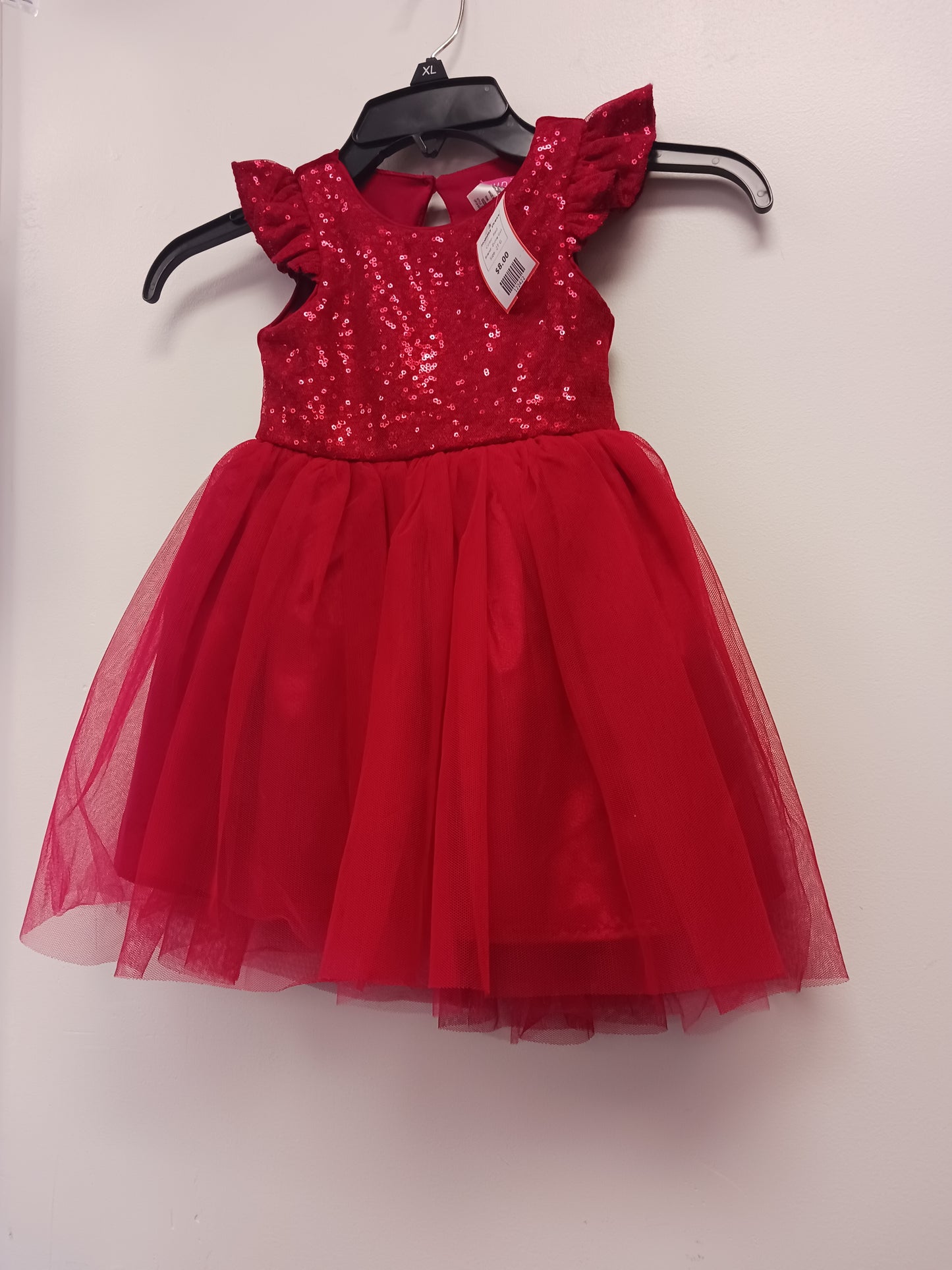 Red Zunie Girl Holiday Dress, 2T G