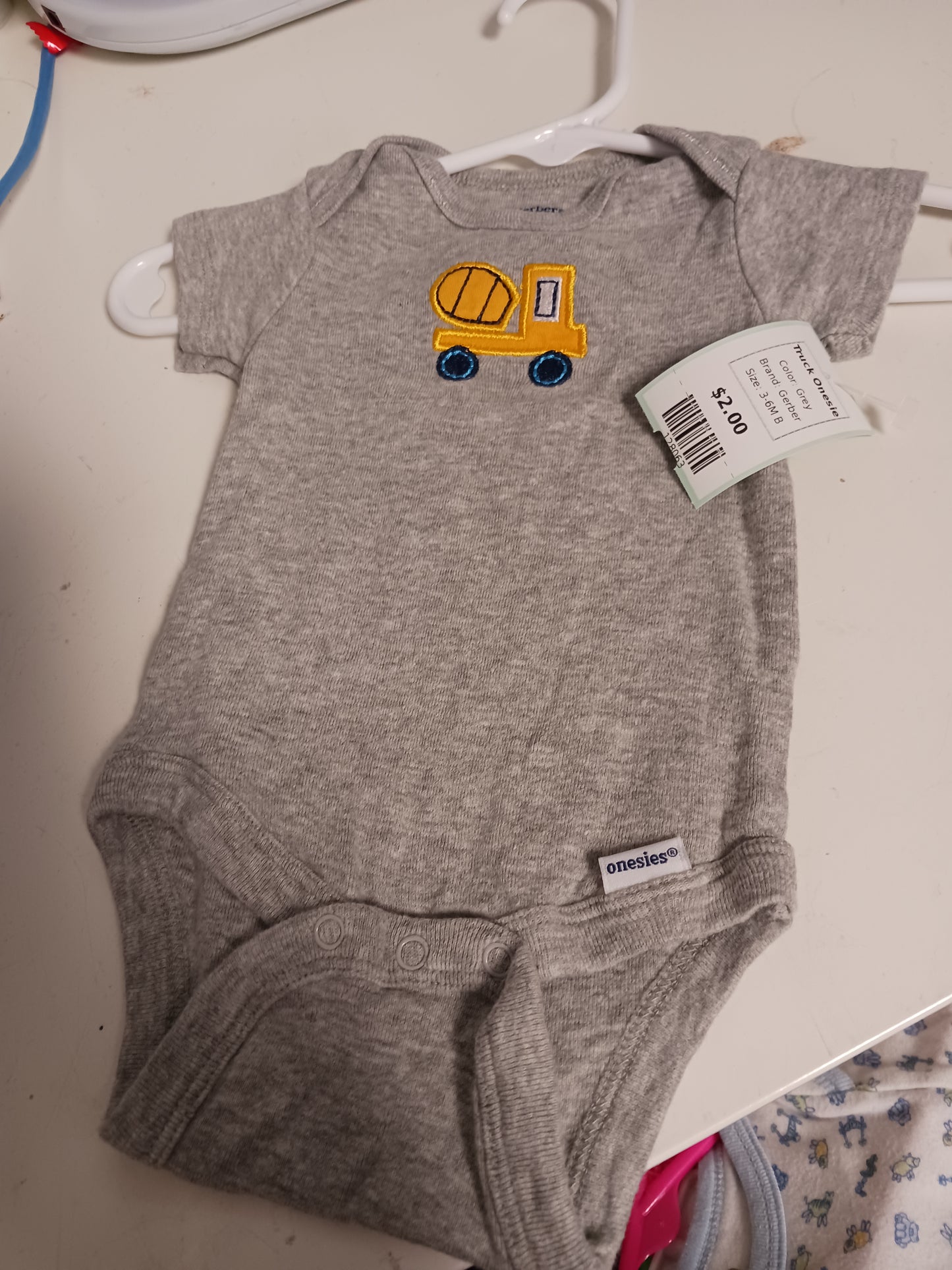 Grey Gerber Truck Onesie, 3-6M B