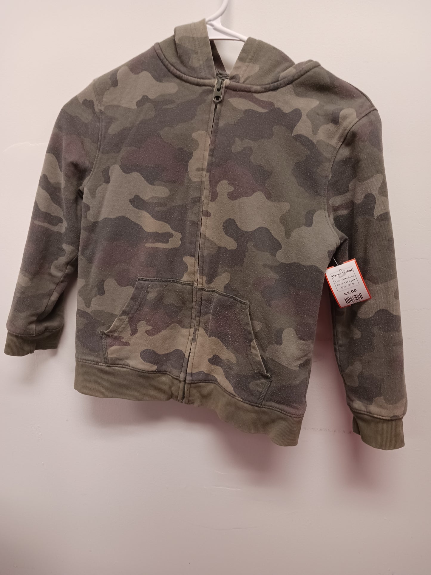 Green Camo Cat & Jack Camo Jacket, 6/7 B