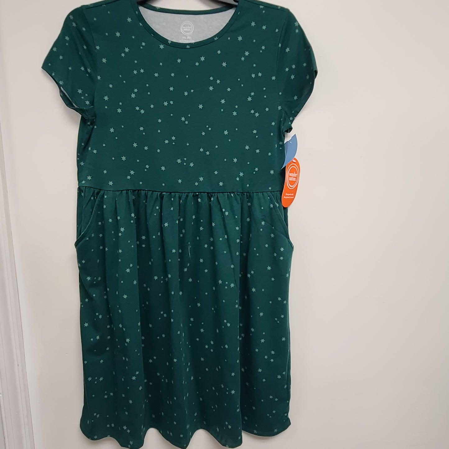 green Wonder Nation Star Tshirt Dress, 18 G