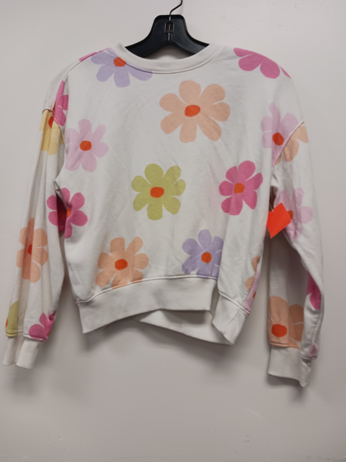 White/Colorful Flower Old Navy Longsleeve Shirt, 10-12 G