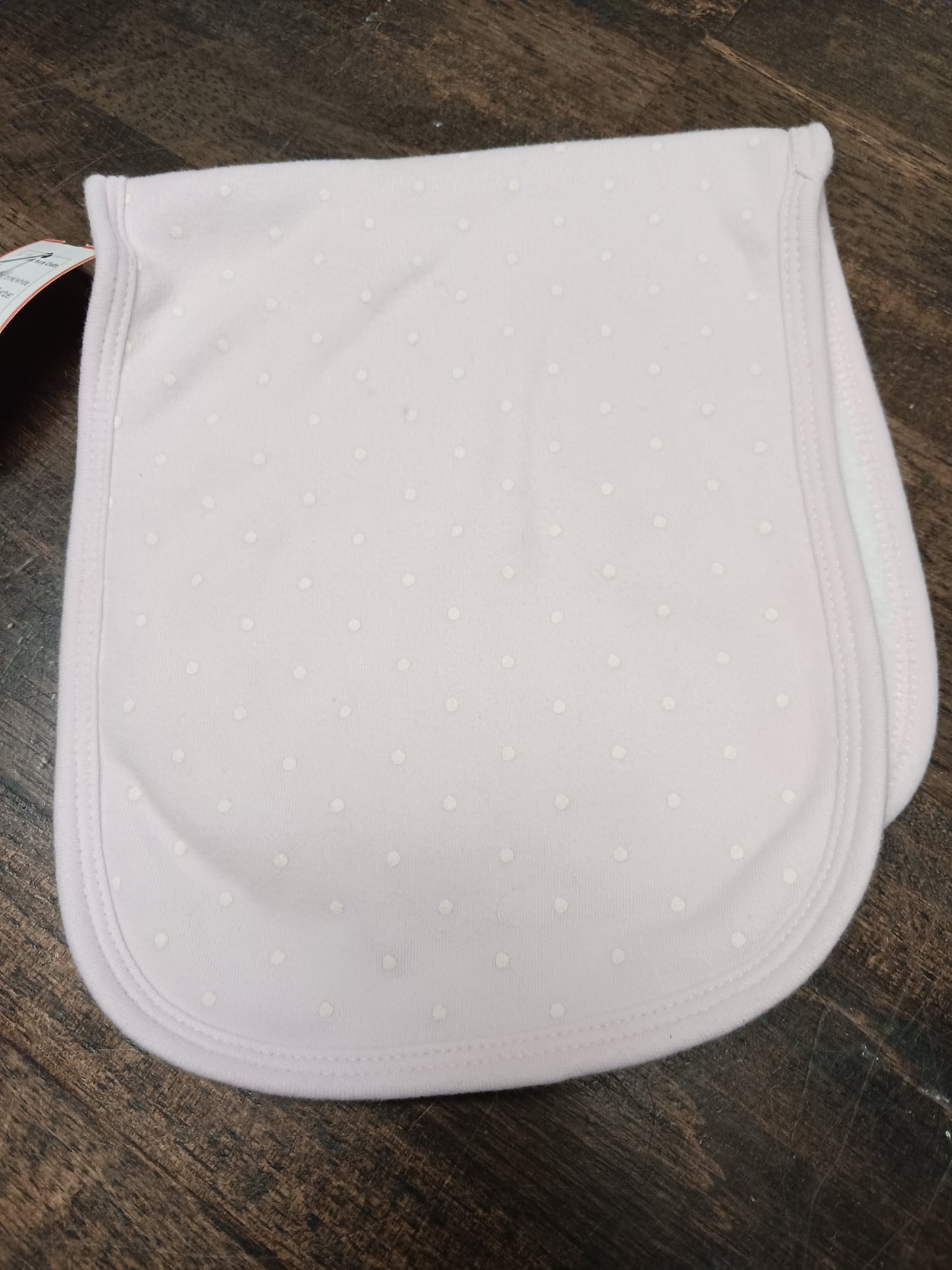 pink/white Gerber Poka Dot Burp Cloth