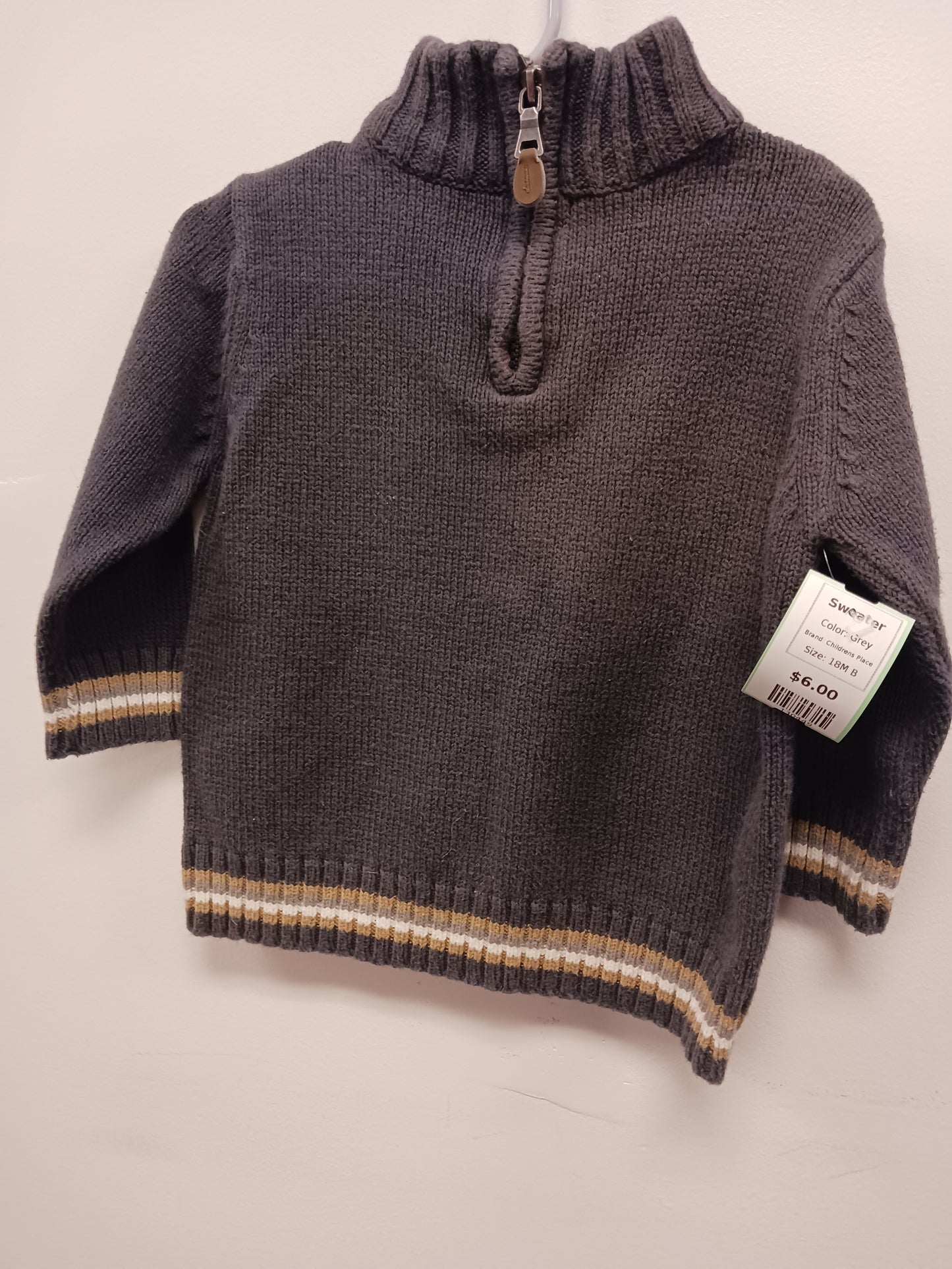 Grey Childrens Place Sweater, 18M B
