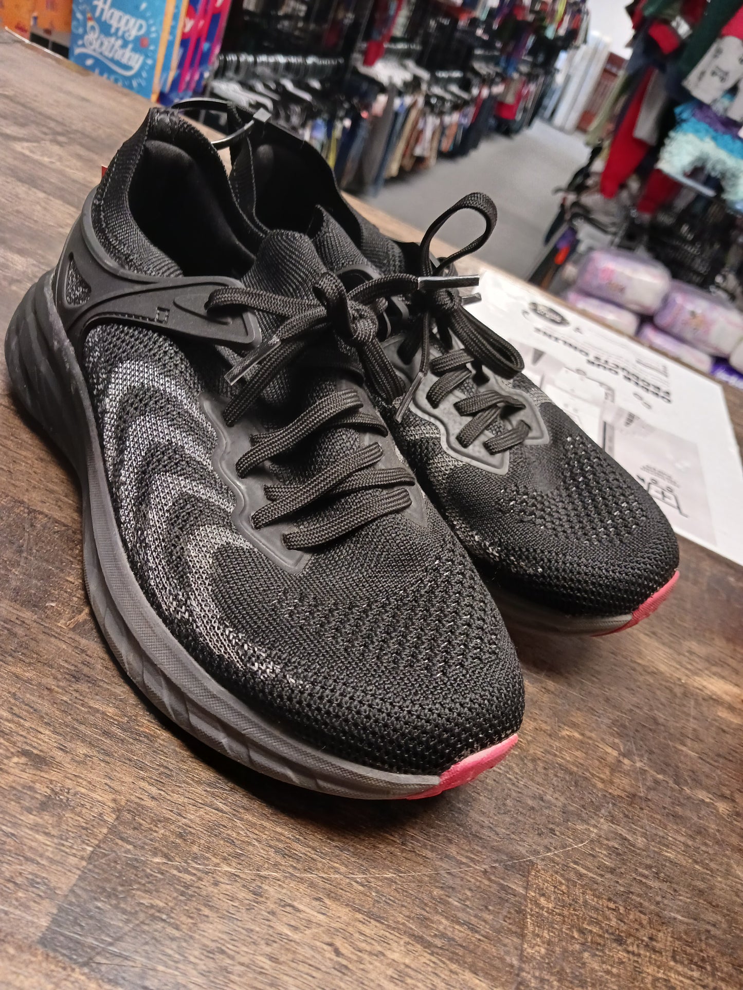 Black Athletic Works sneakers, 5 B