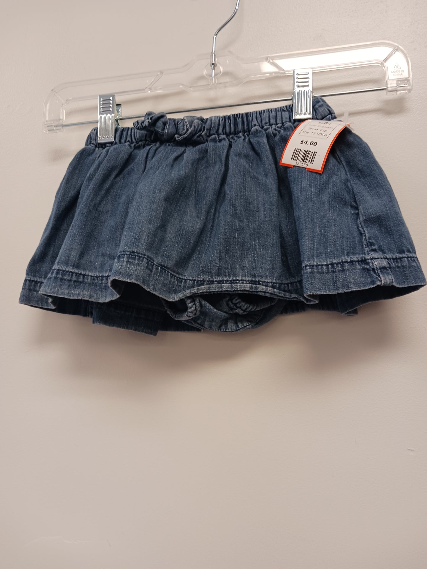 Blue Jeaan Gap Skort, 12-18M G