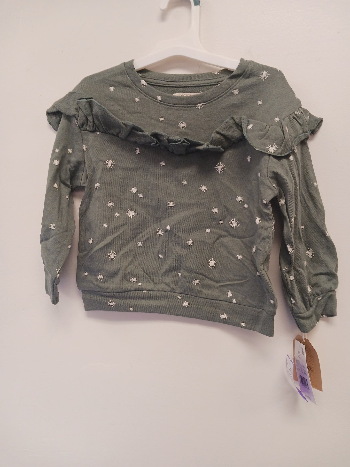 Green/White Grayson Collective Longsleeve Shirt, 4T G