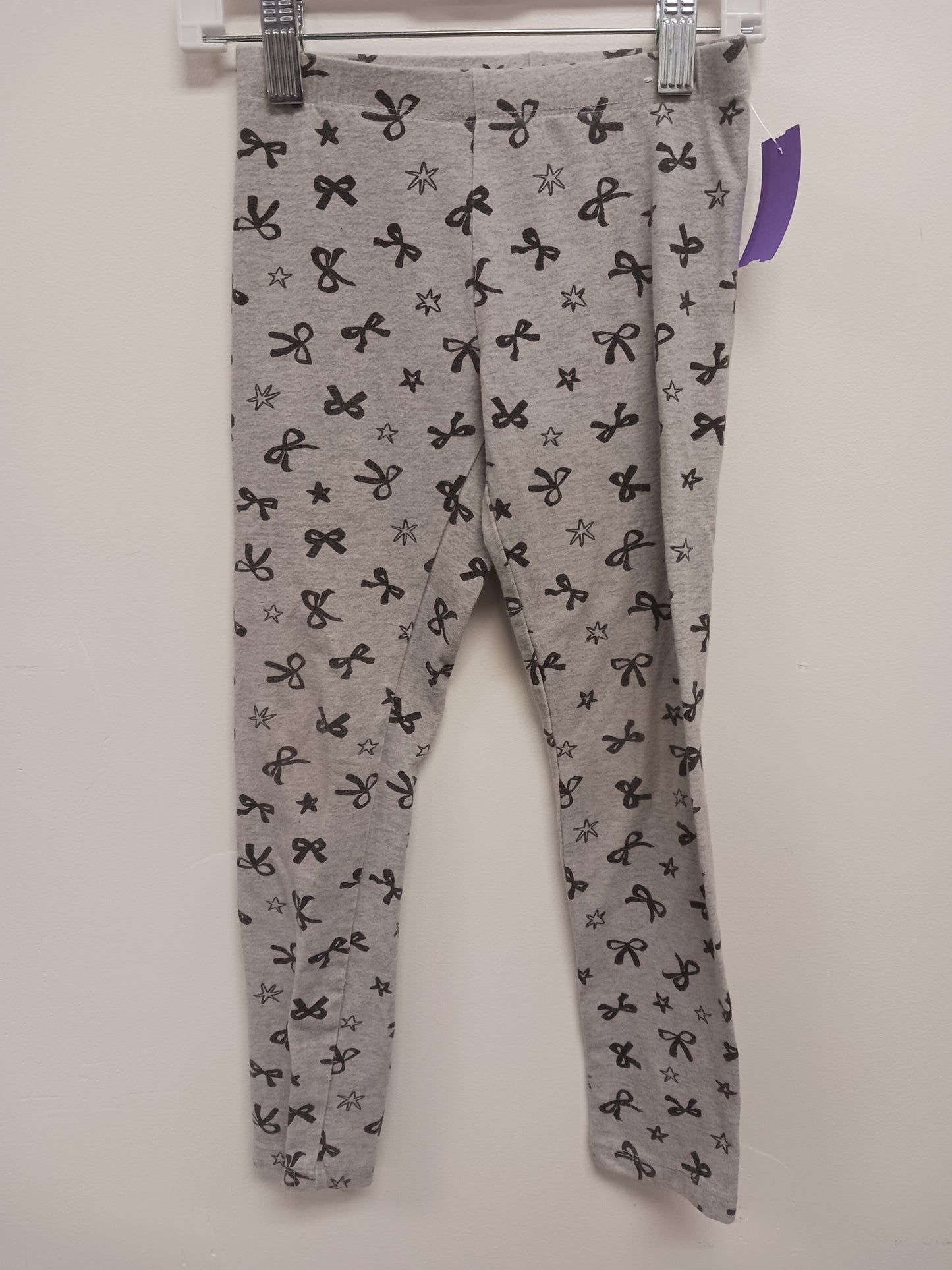 Grey/Black Bow Wonder Nation Leggings, 7 G