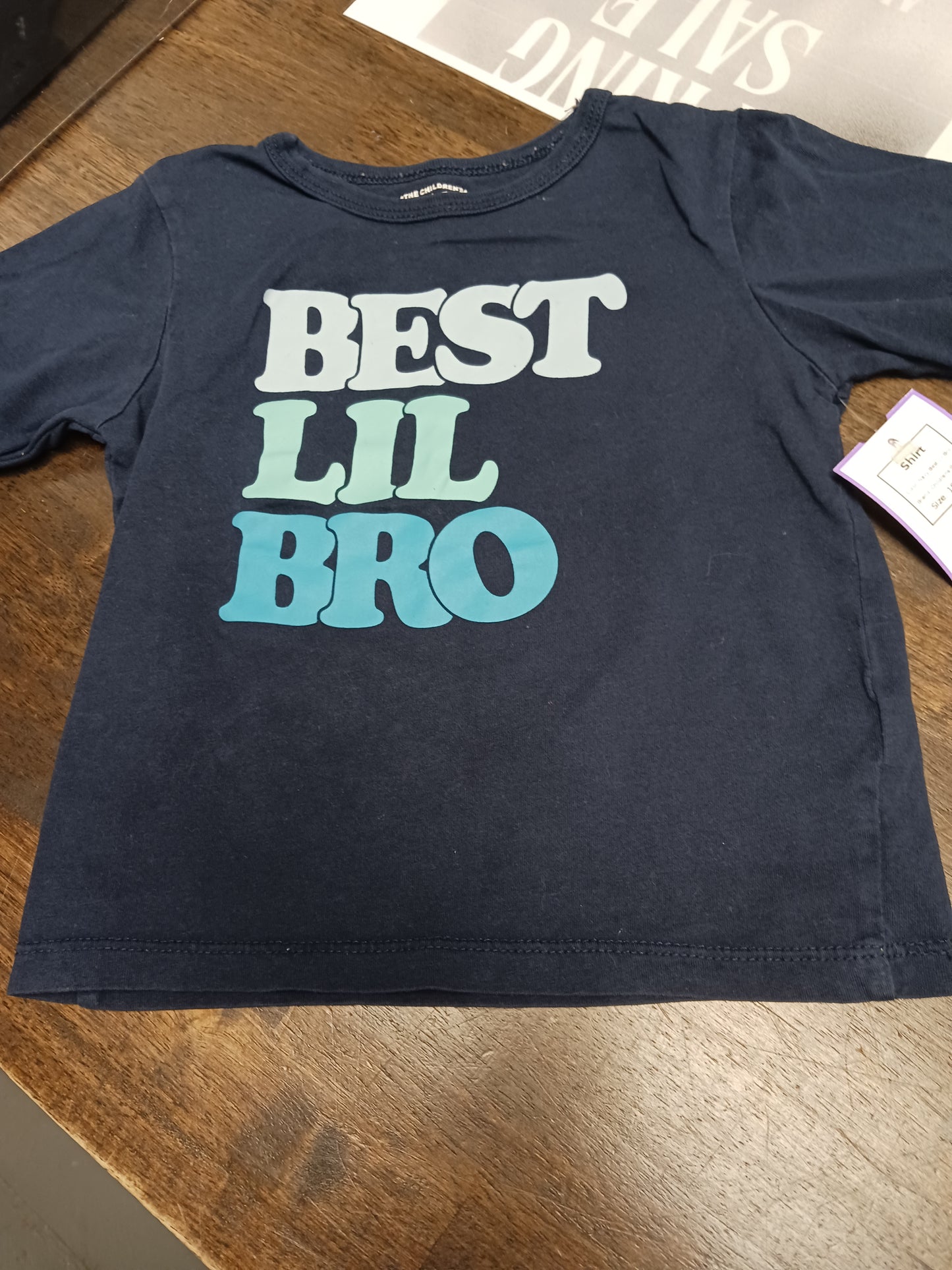Navy Best Lil Bro Childrens Place Shirt, 18M B
