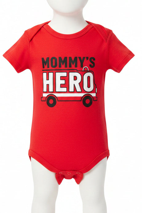 Red Mommy's Hero Carters Onesie, 6M B