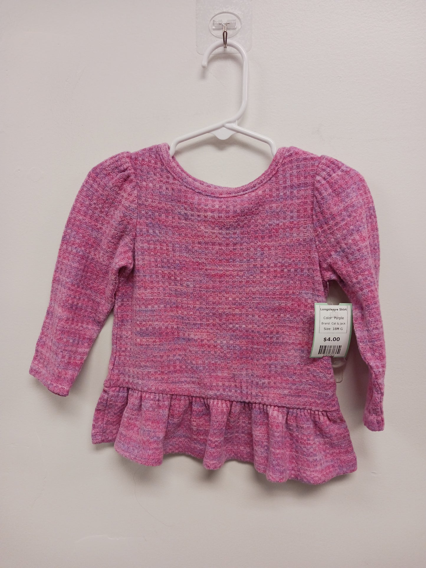 Purple Cat & Jack Longsleeve Shirt, 18M G