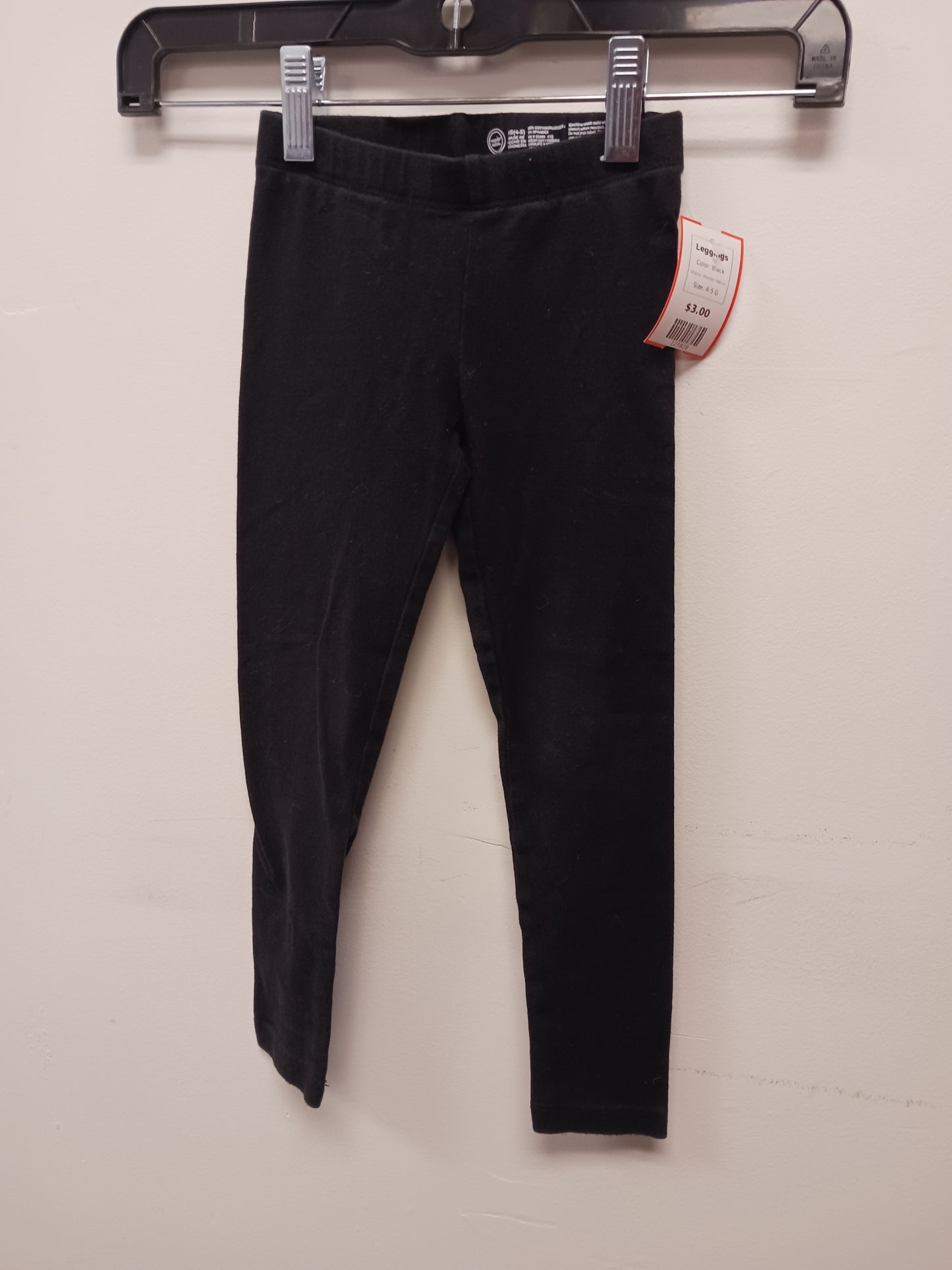 Black Wonder Nation Leggings, 4-5 G