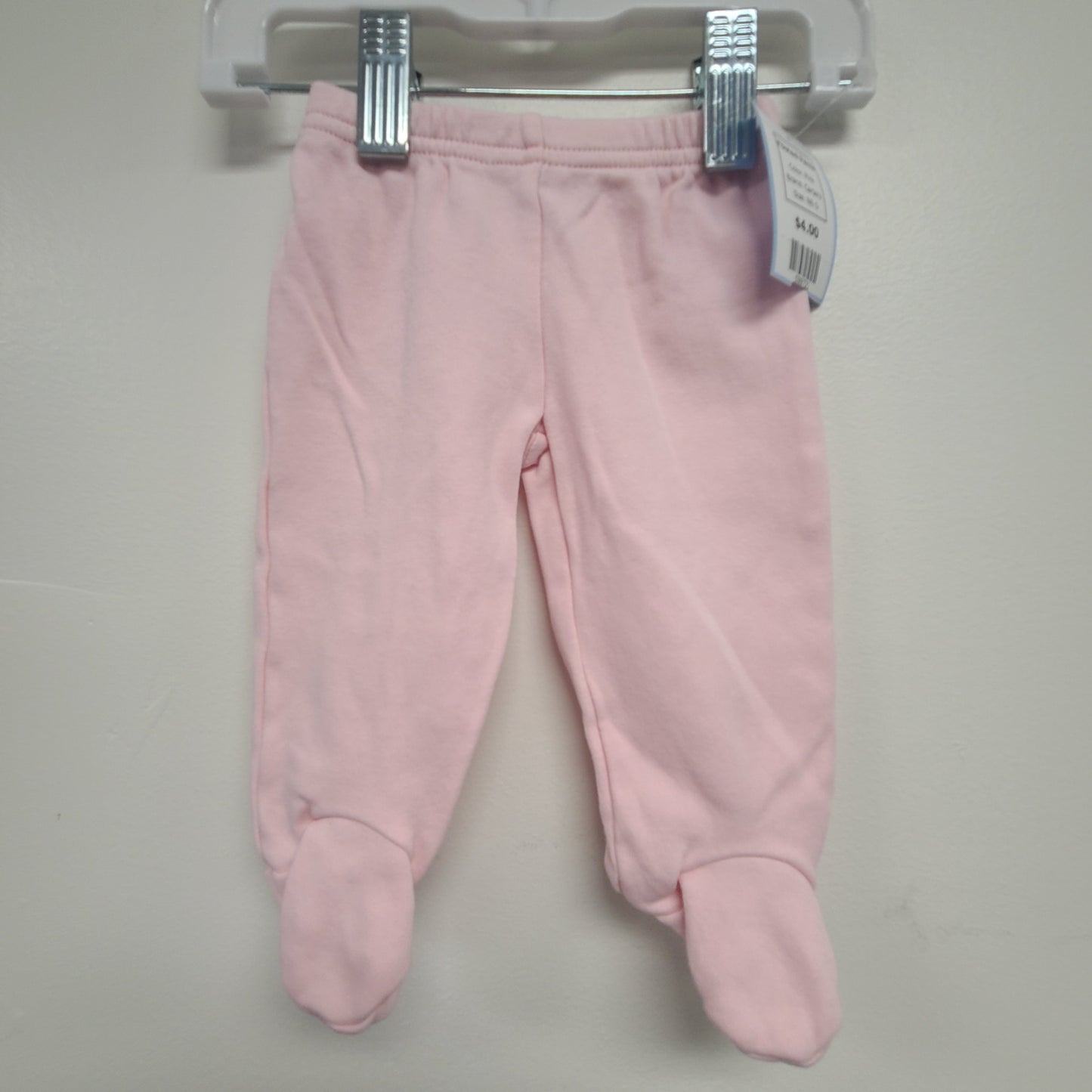 Pink Carters Footed Pants, NB G