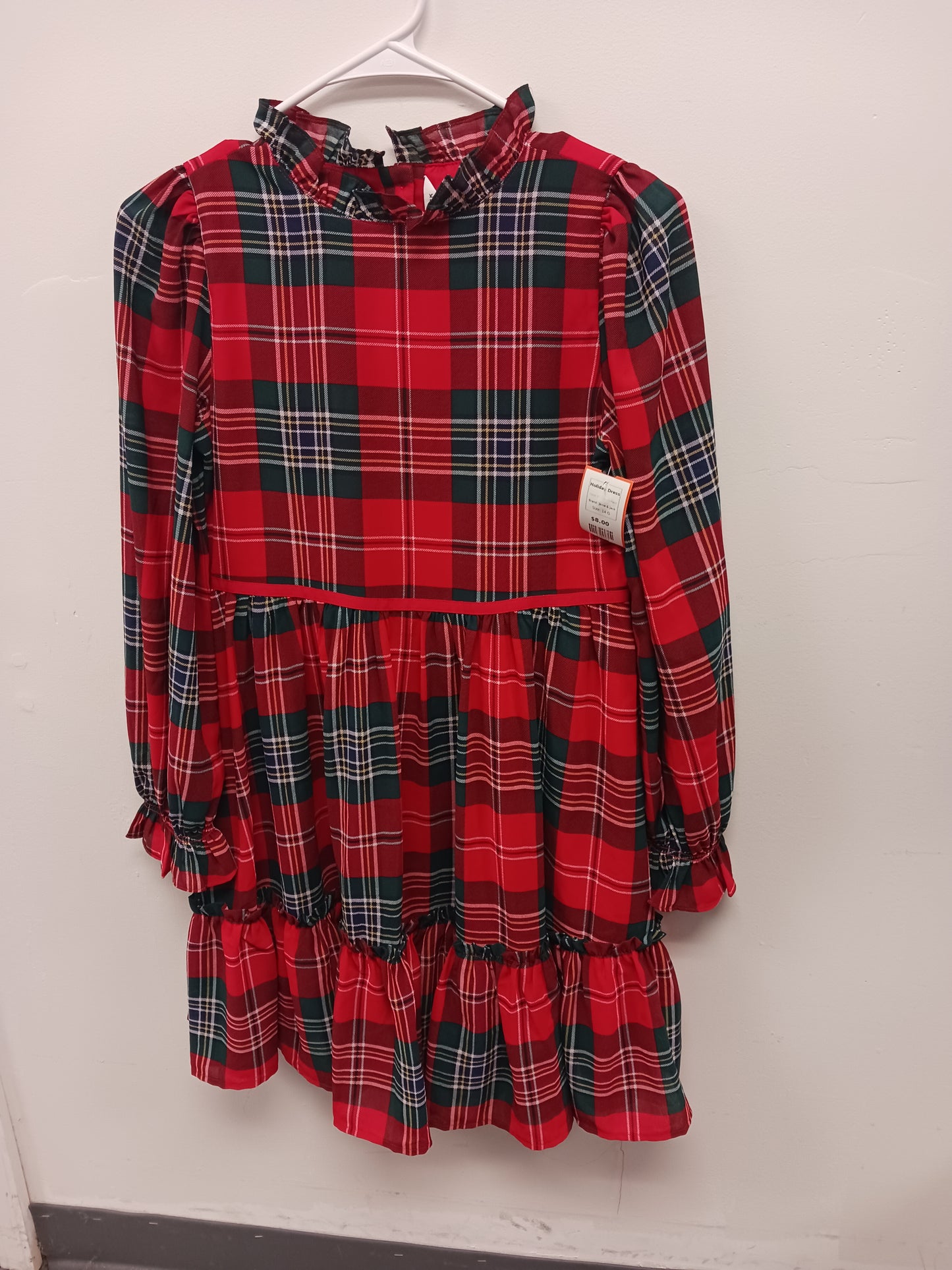 Red/Green Plaid Janie & Jack Holiday Dress, 14 G