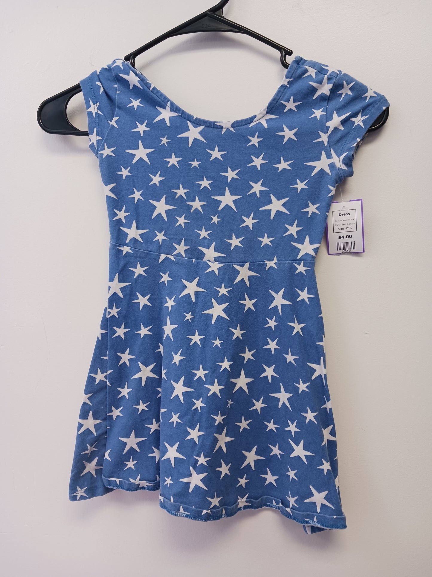 Blue/White Star Basic Editions Dress, 4T G