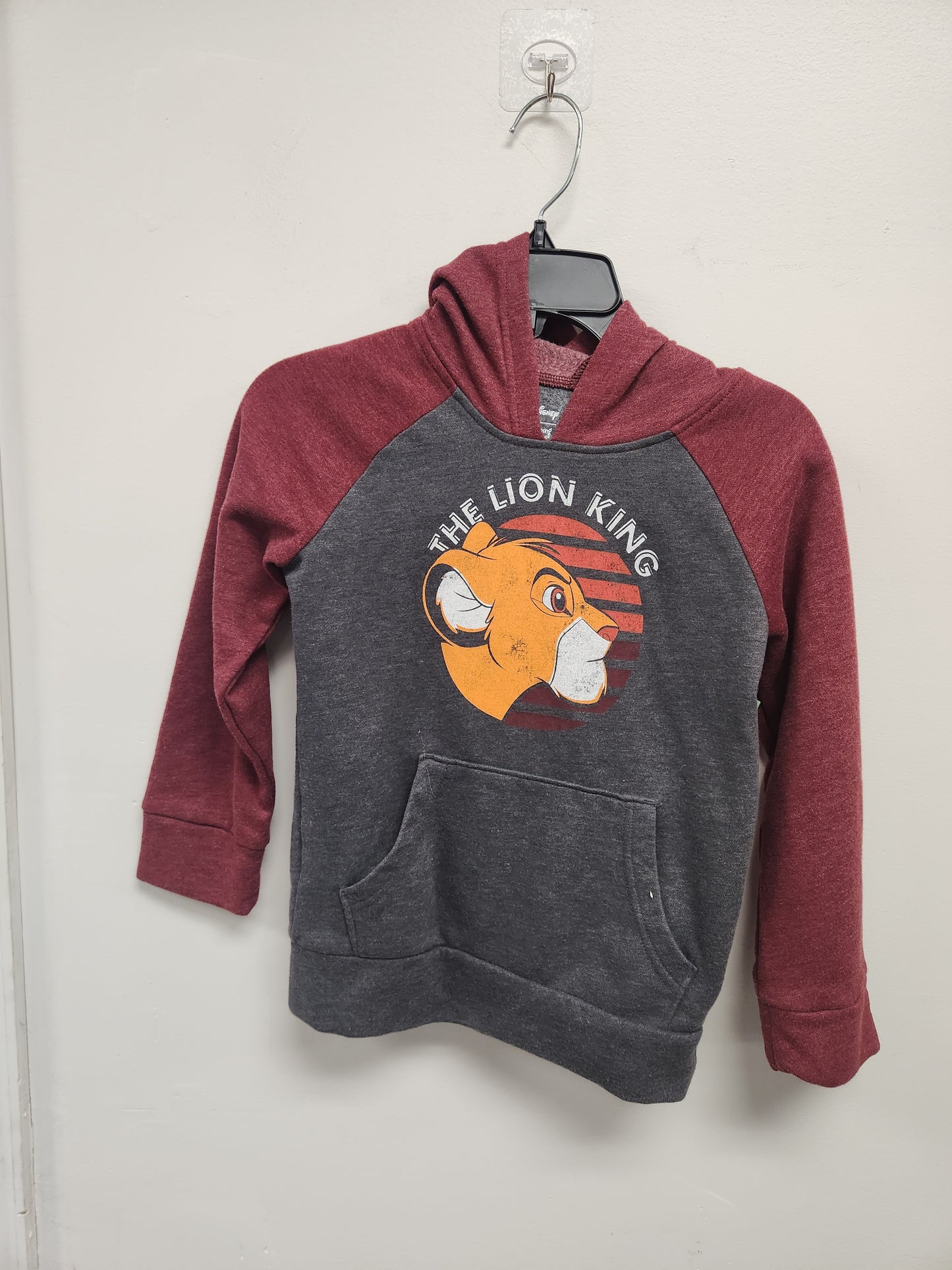 Grey/Burgandy Jumping Bean Hoodie, 6 B