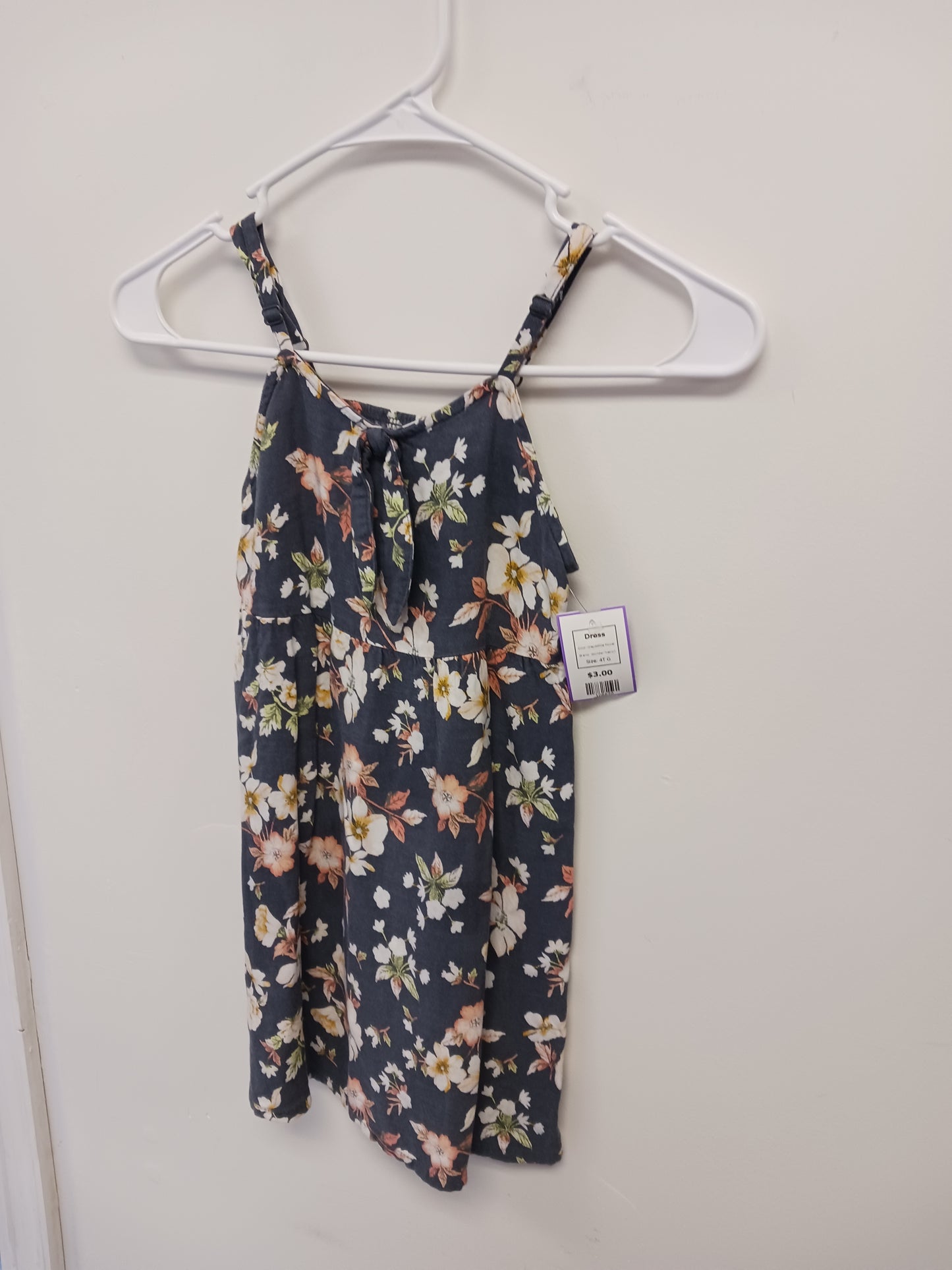 Grey/White Flower Wonder Nation Dress, 4T G